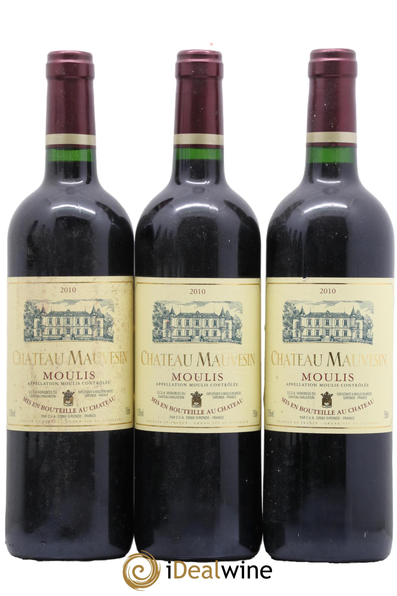 Moulis en Médoc Château Mauvesin 2010 - Lot de 3 bouteilles - 0