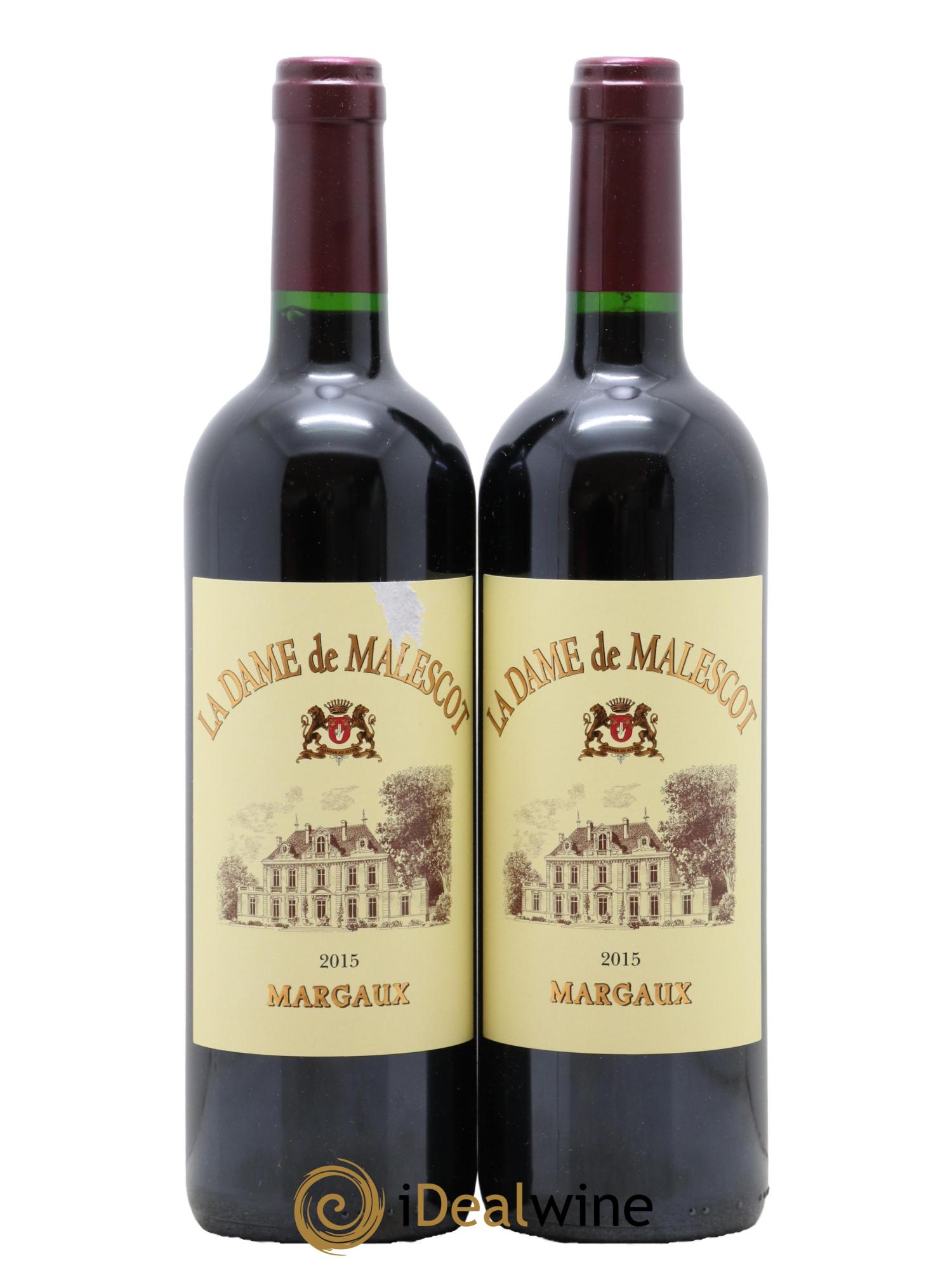 La Dame de Malescot  2015 - Lot of 2 bottles - 0