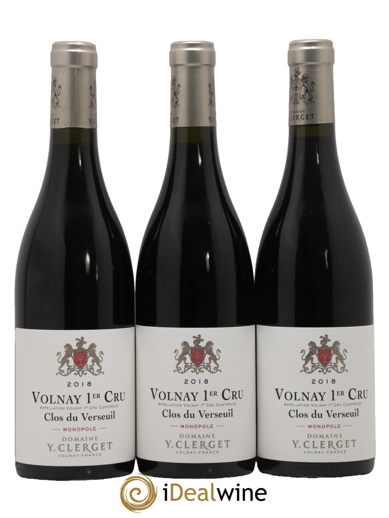 Volnay 1er Cru Clos du Verseuil Domaine Yvon Clerget 2018 - Lot de 3 bouteilles - 0