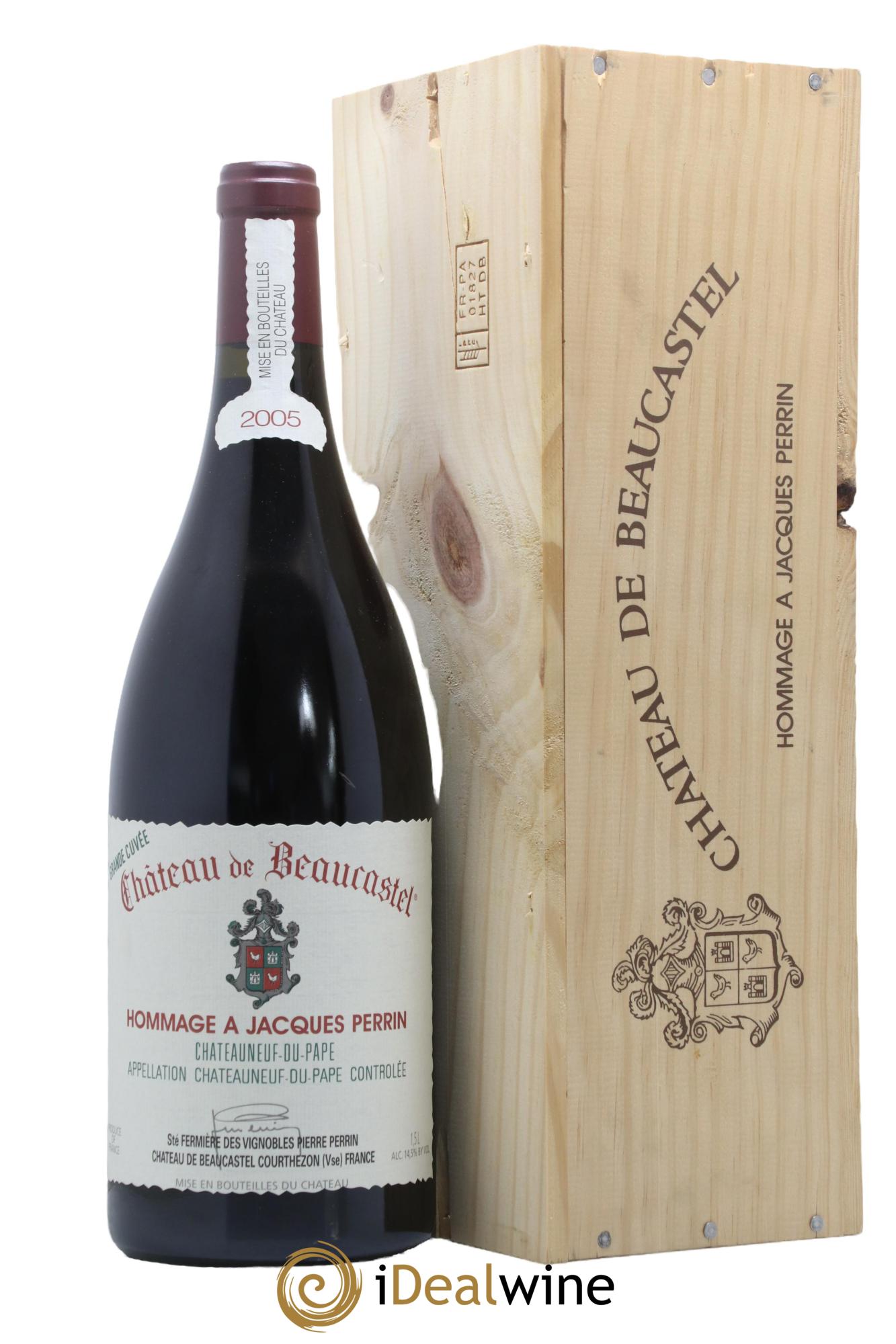 Châteauneuf-du-Pape Château de Château de Beaucastel Hommage à Jacques Perrin Famille Perrin 2005 - Posten von 1 Magnum - 0