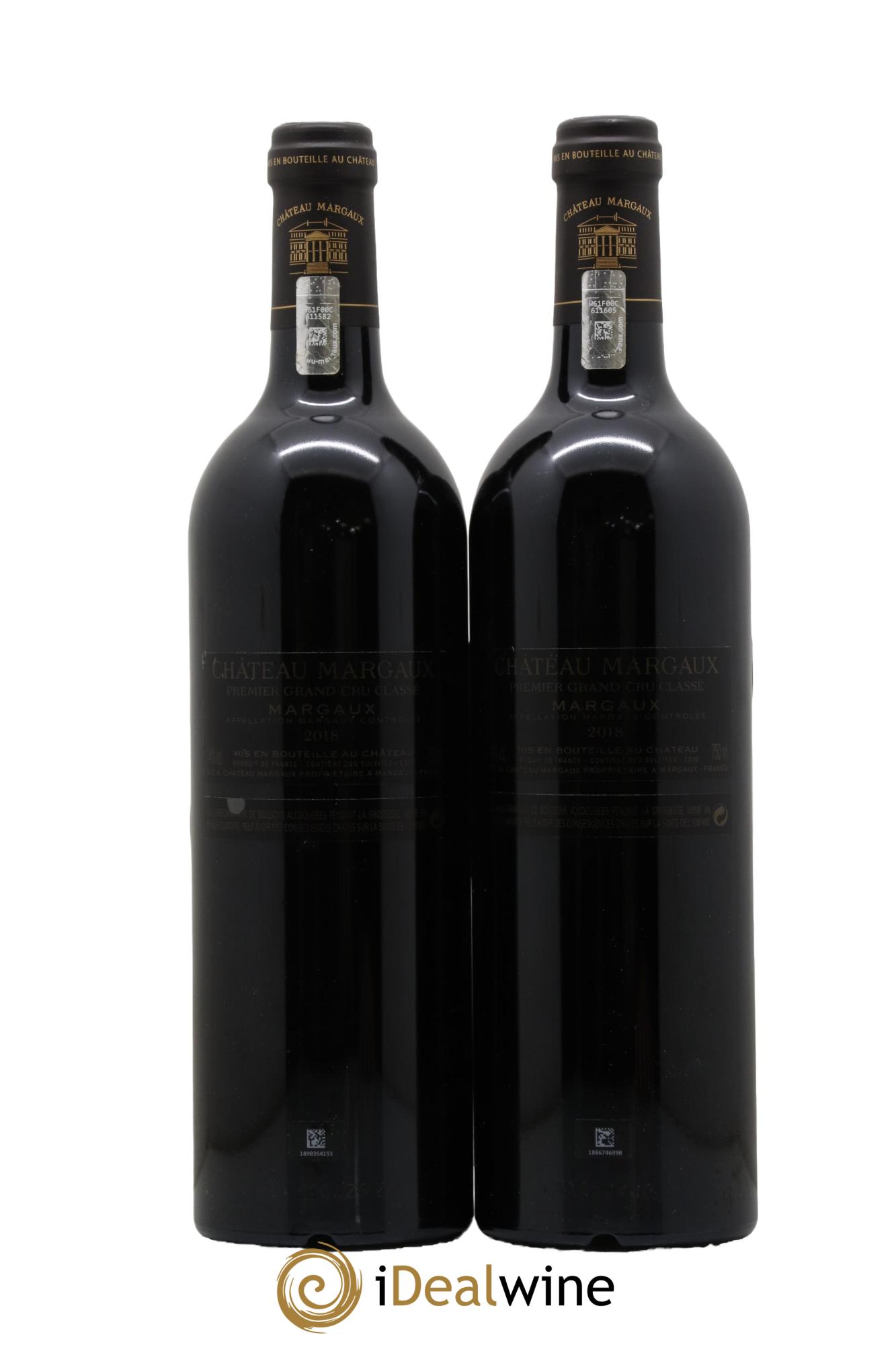 Château Margaux 1er Grand Cru Classé 2018 - Lot de 2 bouteilles - 1