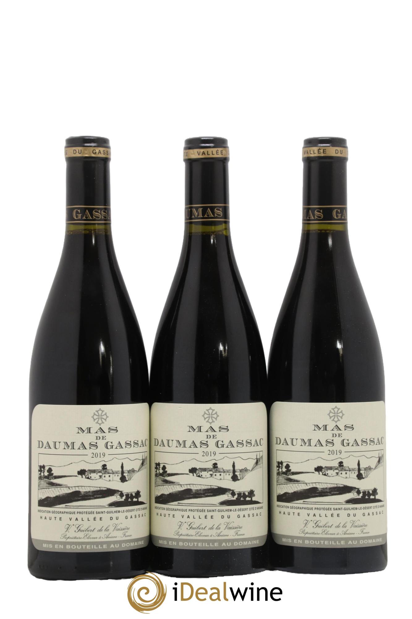 IGP St Guilhem-le-Désert - Cité d'Aniane Mas Daumas Gassac Famille Guibert de La Vaissière 2019 - Lot of 6 bottles - 1