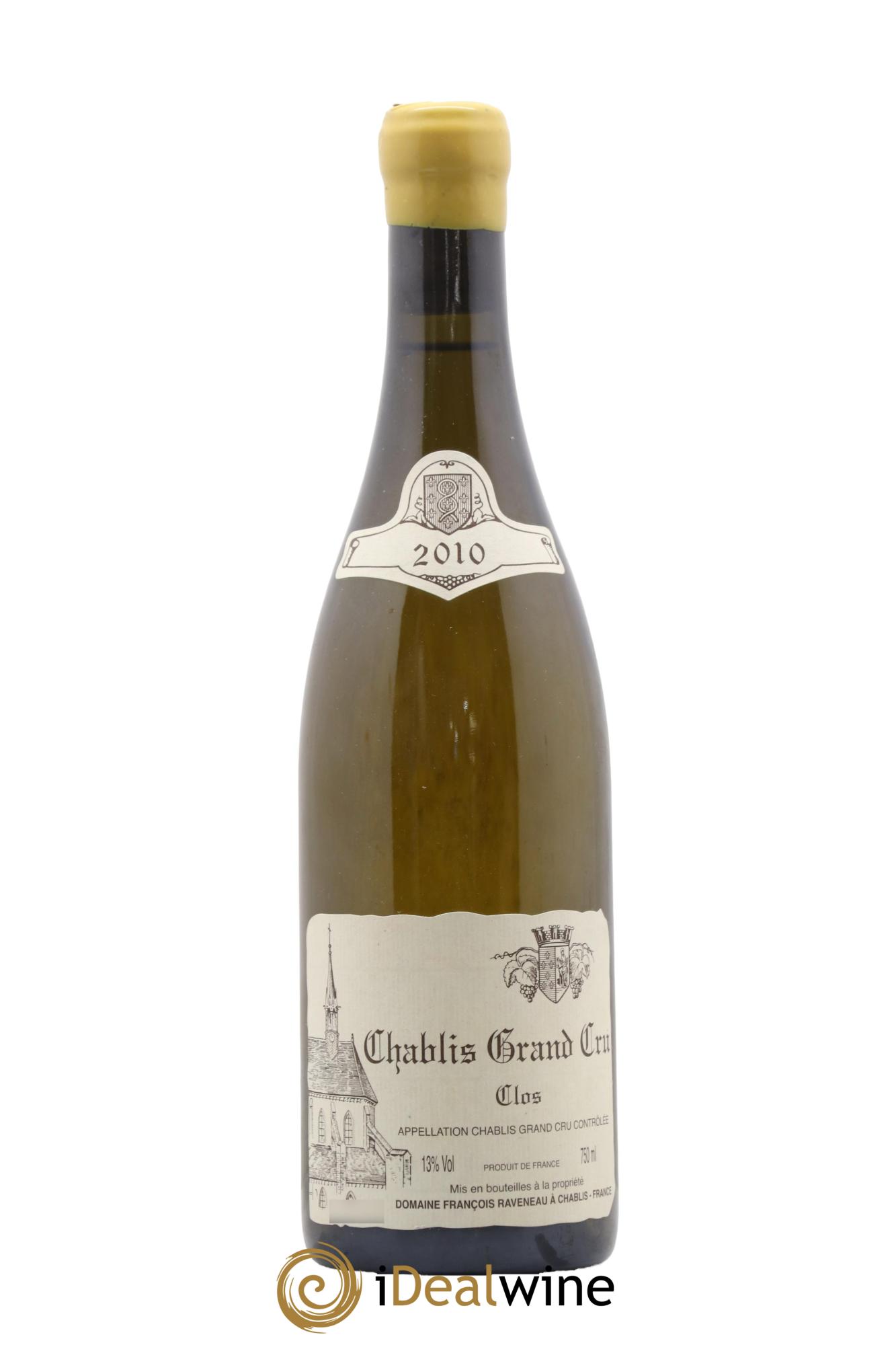 Chablis Grand Cru Clos Raveneau (Domaine) 2010 - Lot de 1 bouteille - 0