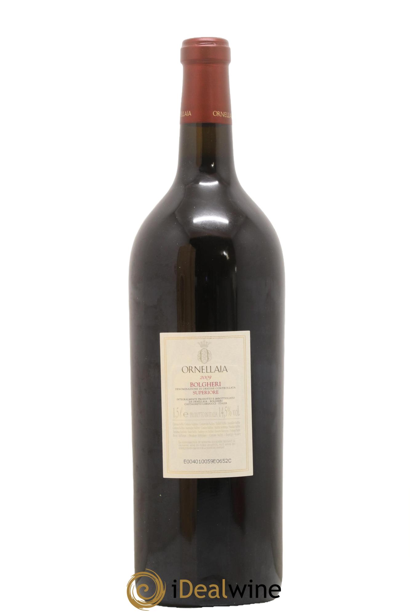 Italie Bolgheri Ornellaia Tenute Dell Ornellaia 2009 - Posten von 1 Magnum - 2