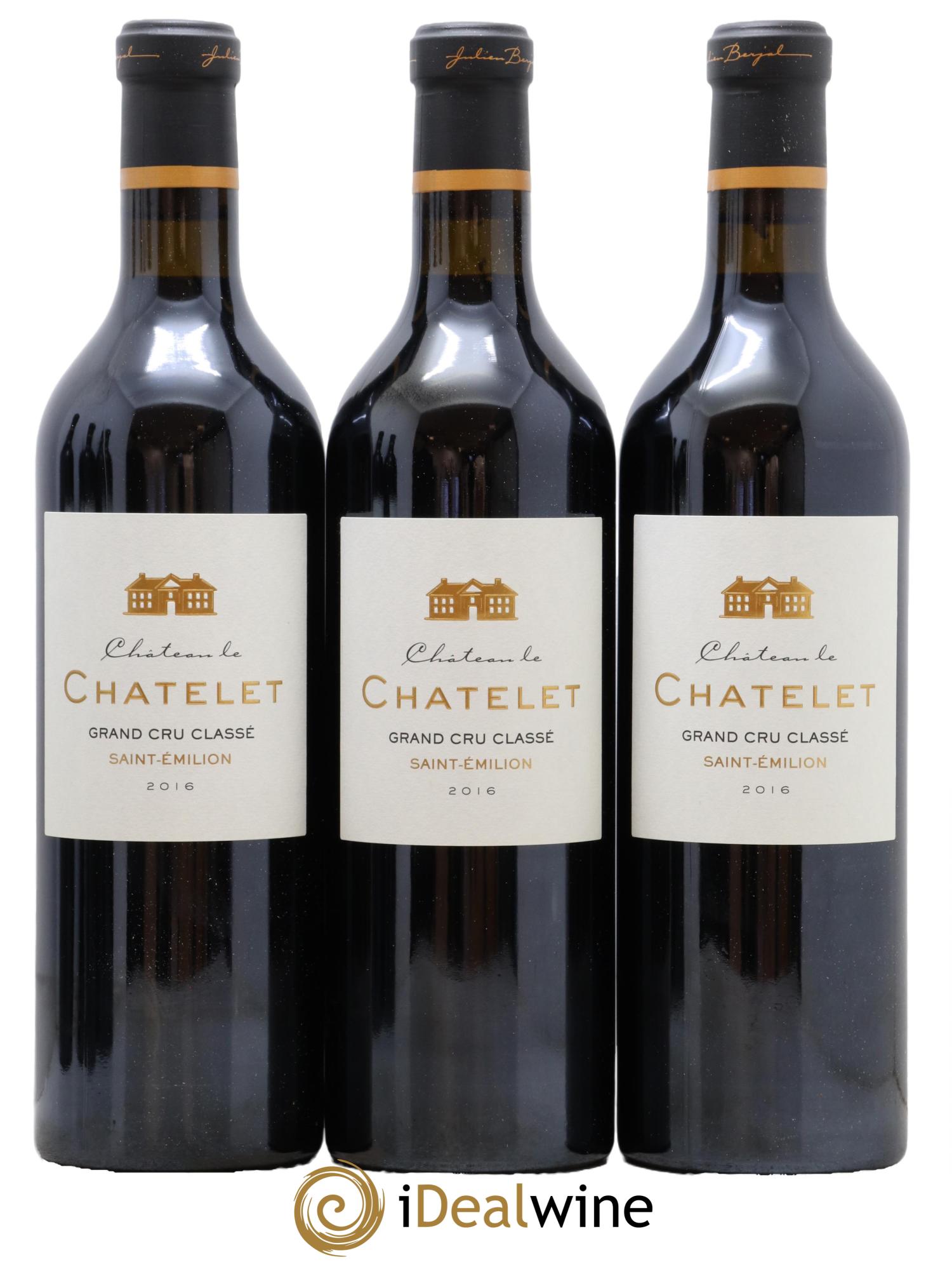 Saint-Émilion Grand Cru Chateau Le Chatelet 2016 - Lotto di 6 bottiglie - 1