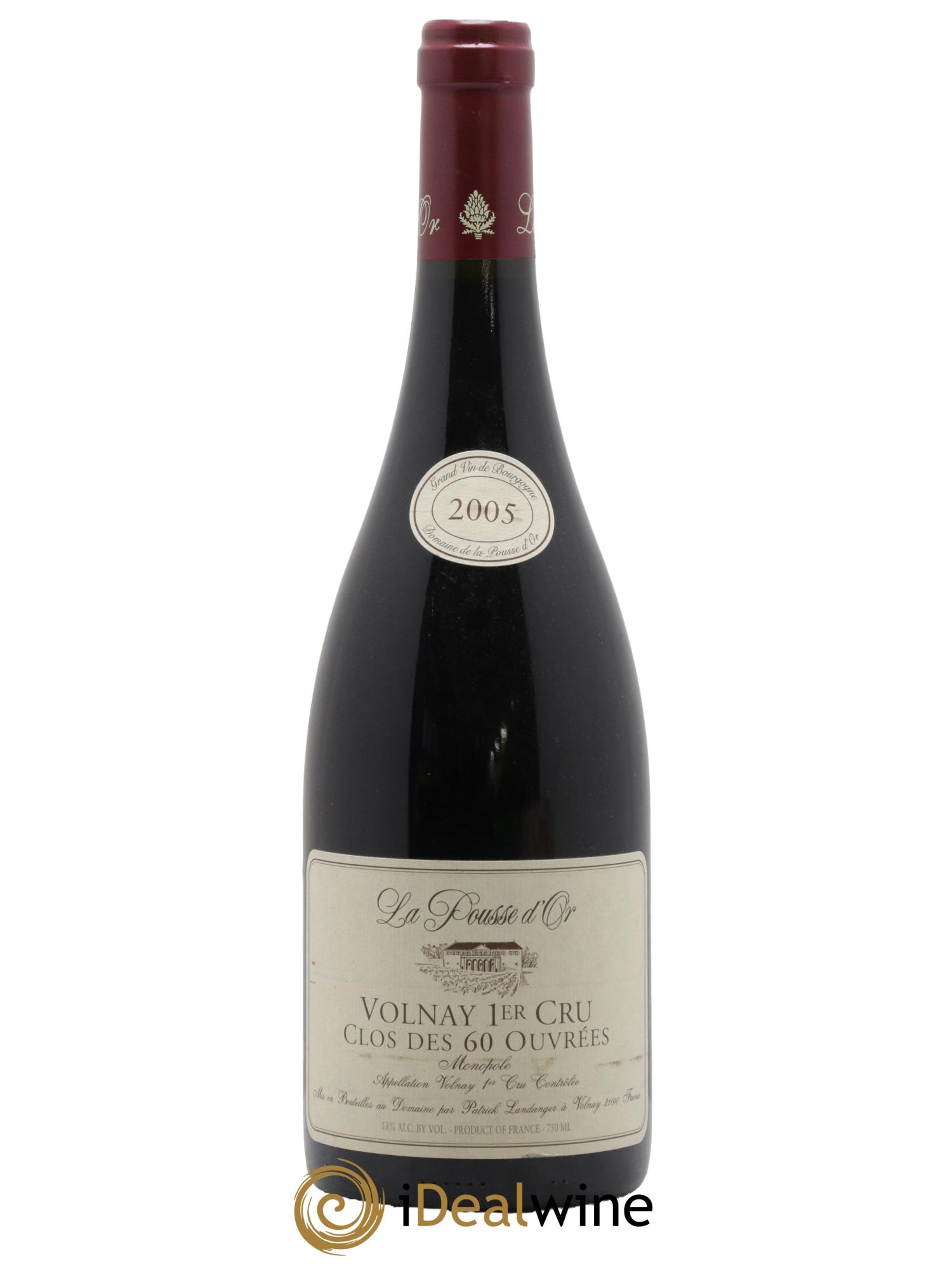 Volnay 1er Cru Clos des 60 ouvrées La Pousse d'Or (Domaine de) 2005 - Lot de 1 bouteille - 0