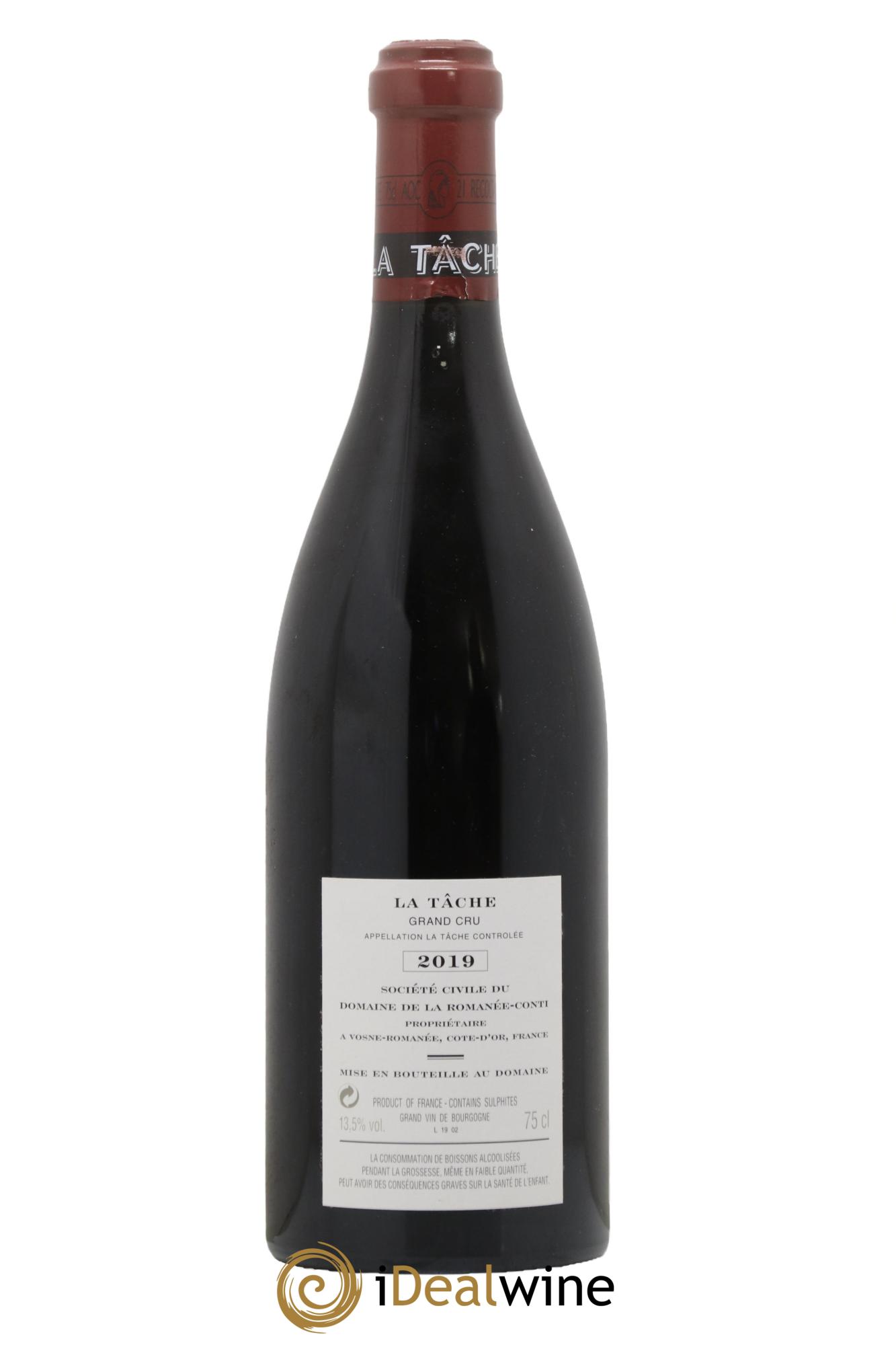 La Tâche Grand Cru Domaine de la Romanée-Conti 2019 - Lot de 1 bouteille - 1