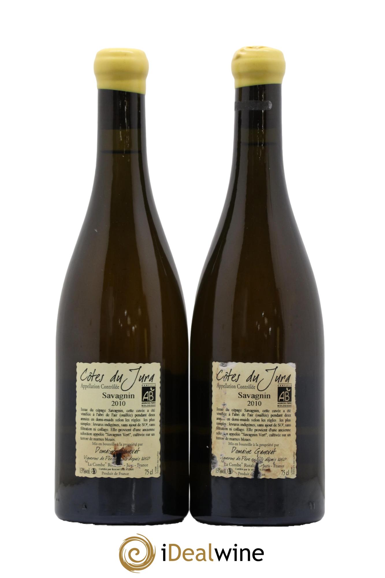 Côtes du Jura Les Chalasses Marnes Bleues Jean-François Ganevat (Domaine)  2010 - Lot de 2 bouteilles - 1