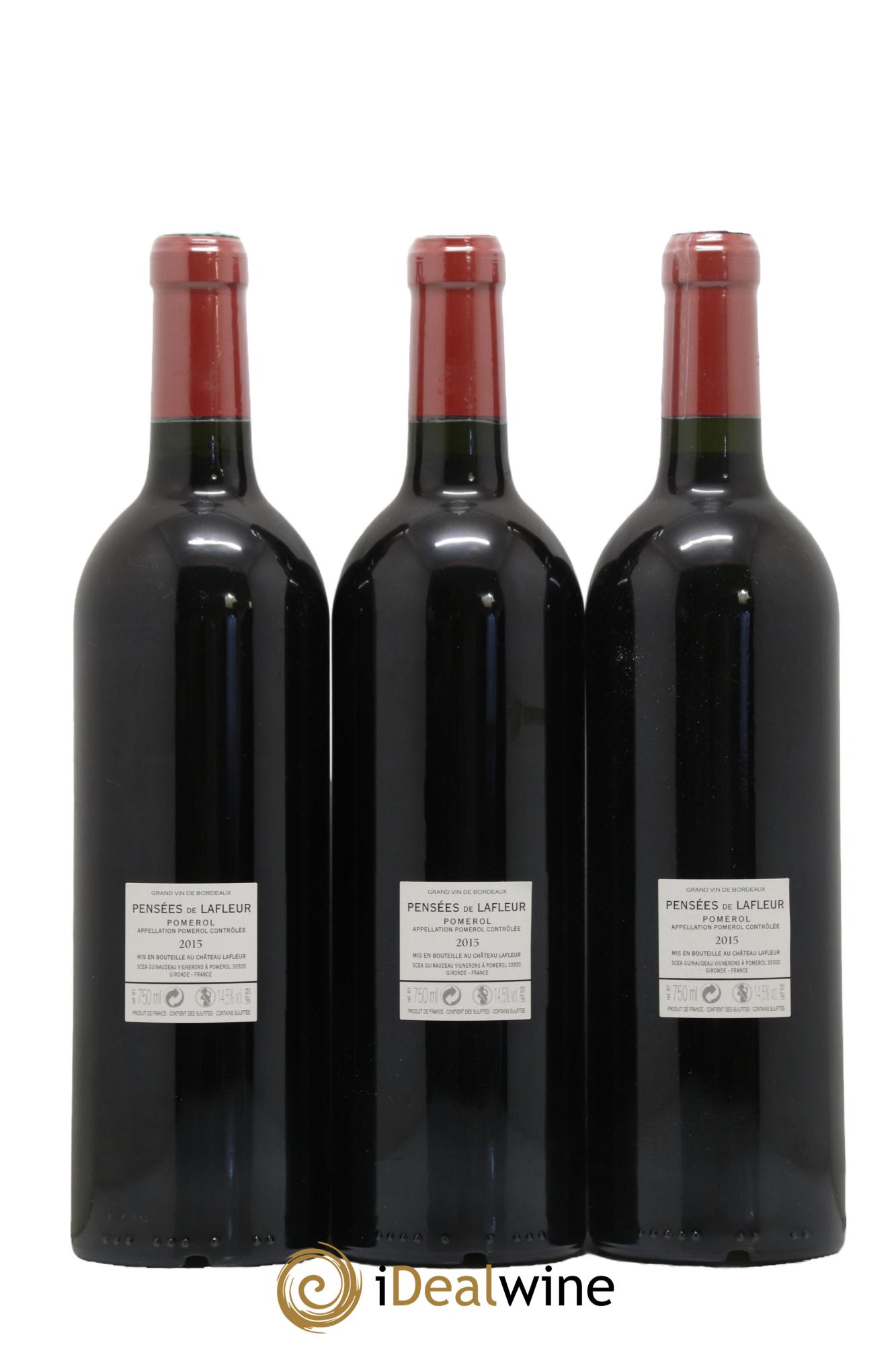 Pensées de Lafleur Second Vin 2015 - Posten von 3 Flaschen - 1