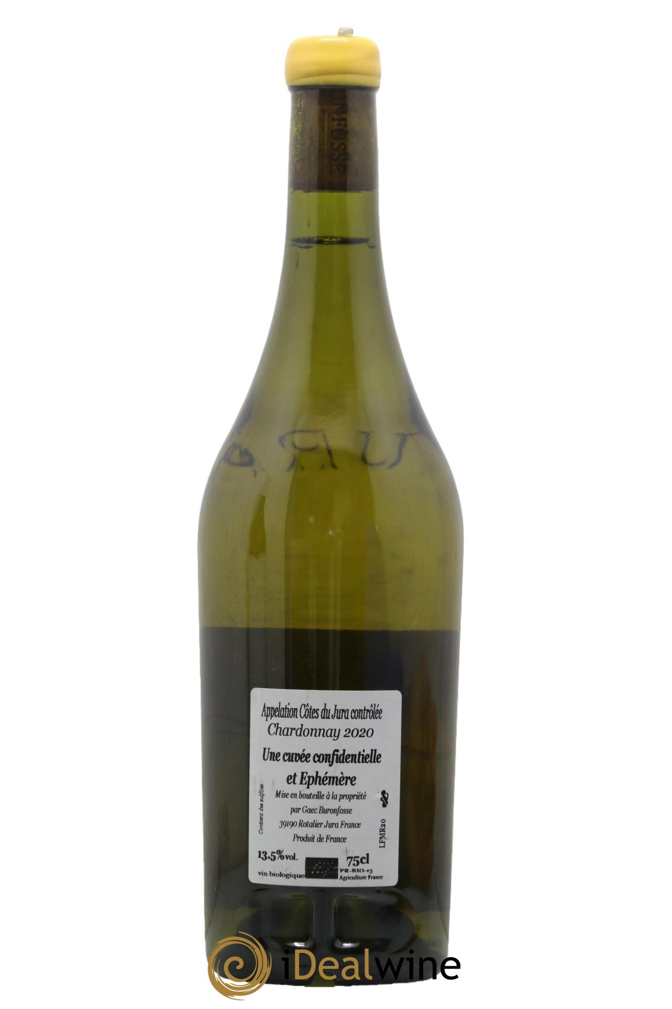 Côtes du Jura Une Cuvee Confidentielle Et Ephemere Chardonnay Buronfosse 2020 - Lot of 1 bottle - 1