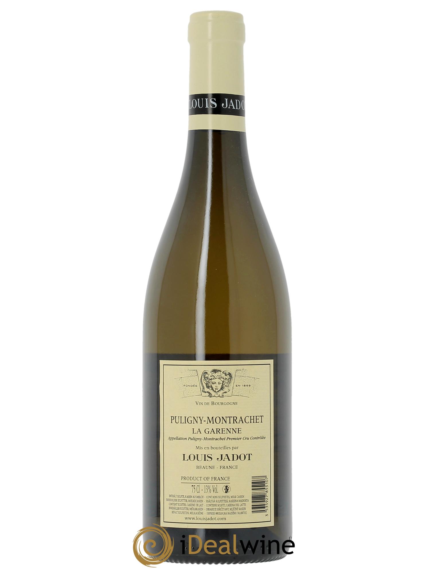 Puligny-Montrachet 1er Cru La Garenne Domaine Louis Jadot (CBO a partir de 6 bts) 2022 - Lot de 1 bouteille - 1