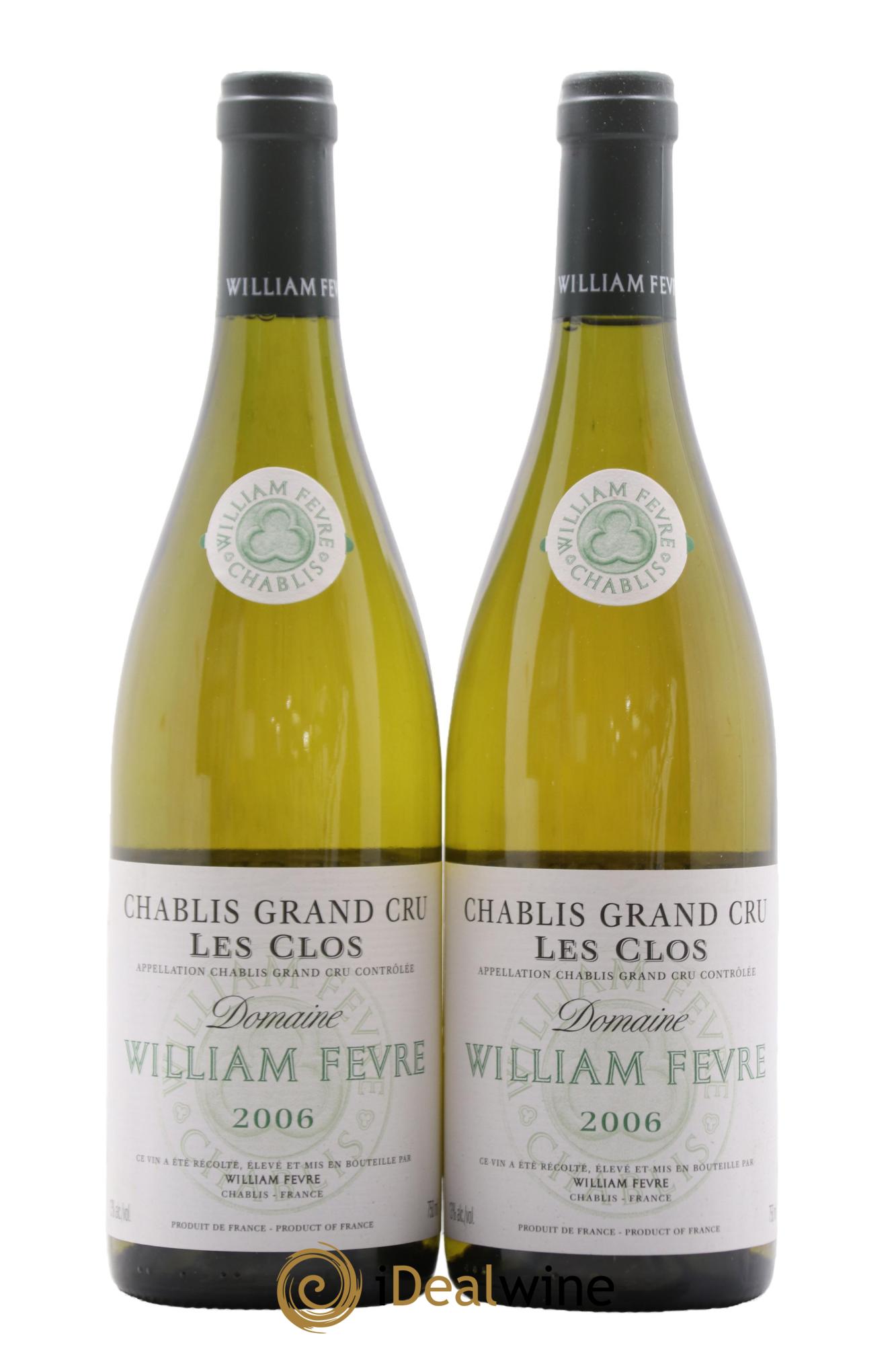 Chablis Grand Cru Les Clos William Fèvre 2006 - Lot de 2 bouteilles - 0