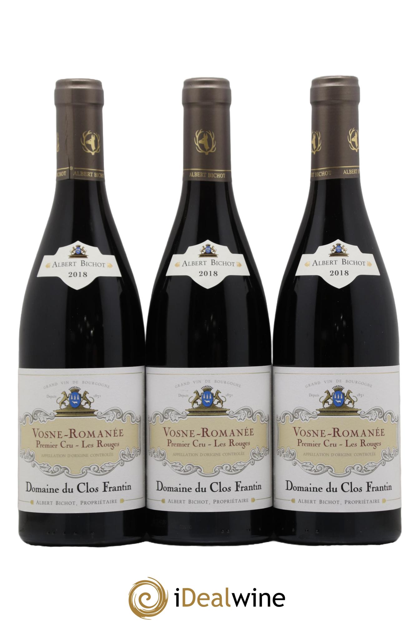 Vosne-Romanée 1er Cru Les Rouges Clos Frantin - Albert Bichot  2018 - Lot of 6 bottles - 2