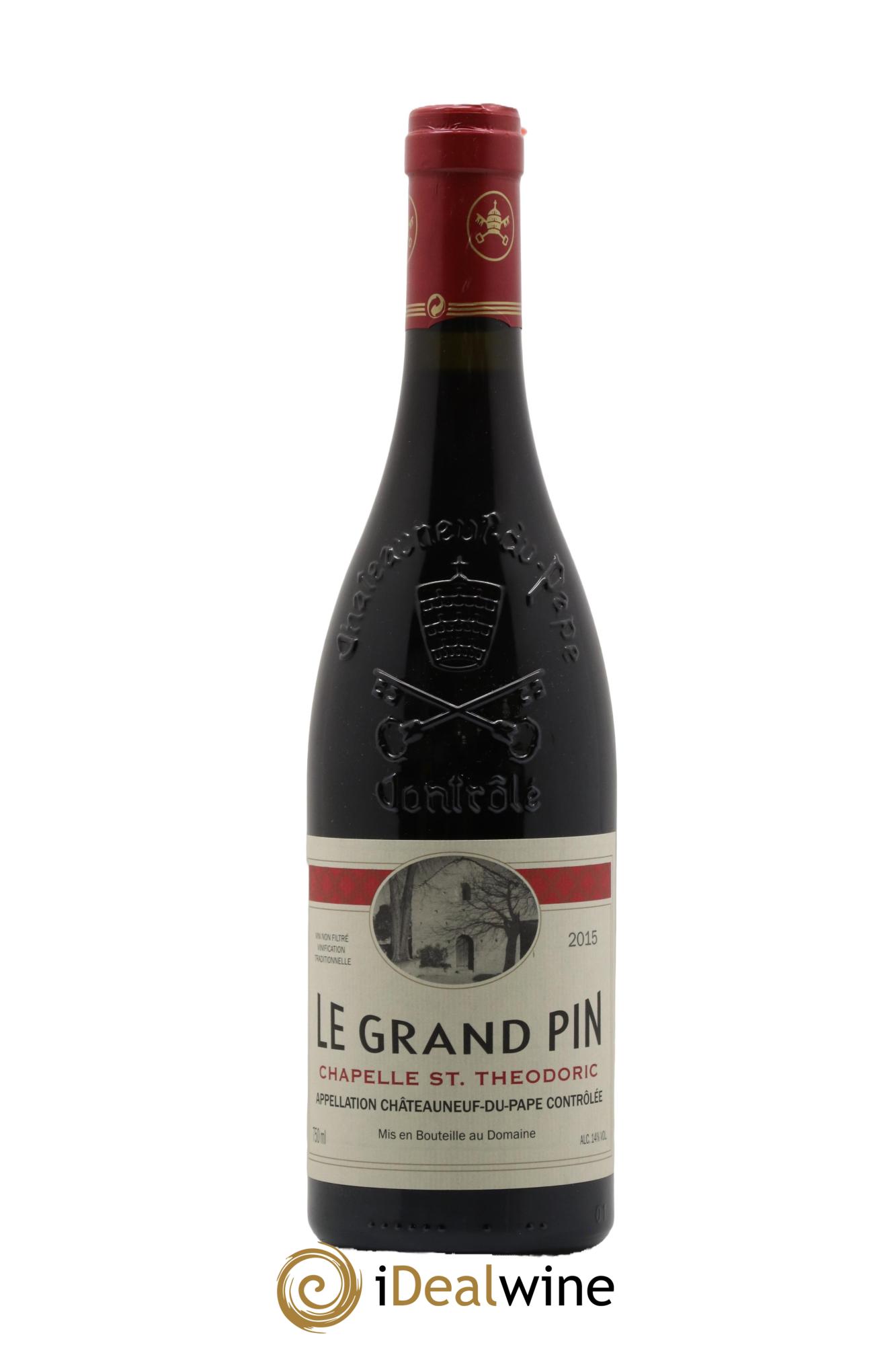 Châteauneuf-du-Pape Le Grand Pin Chapelle Saint Theodoric 2015 - Lot de 1 bouteille - 0