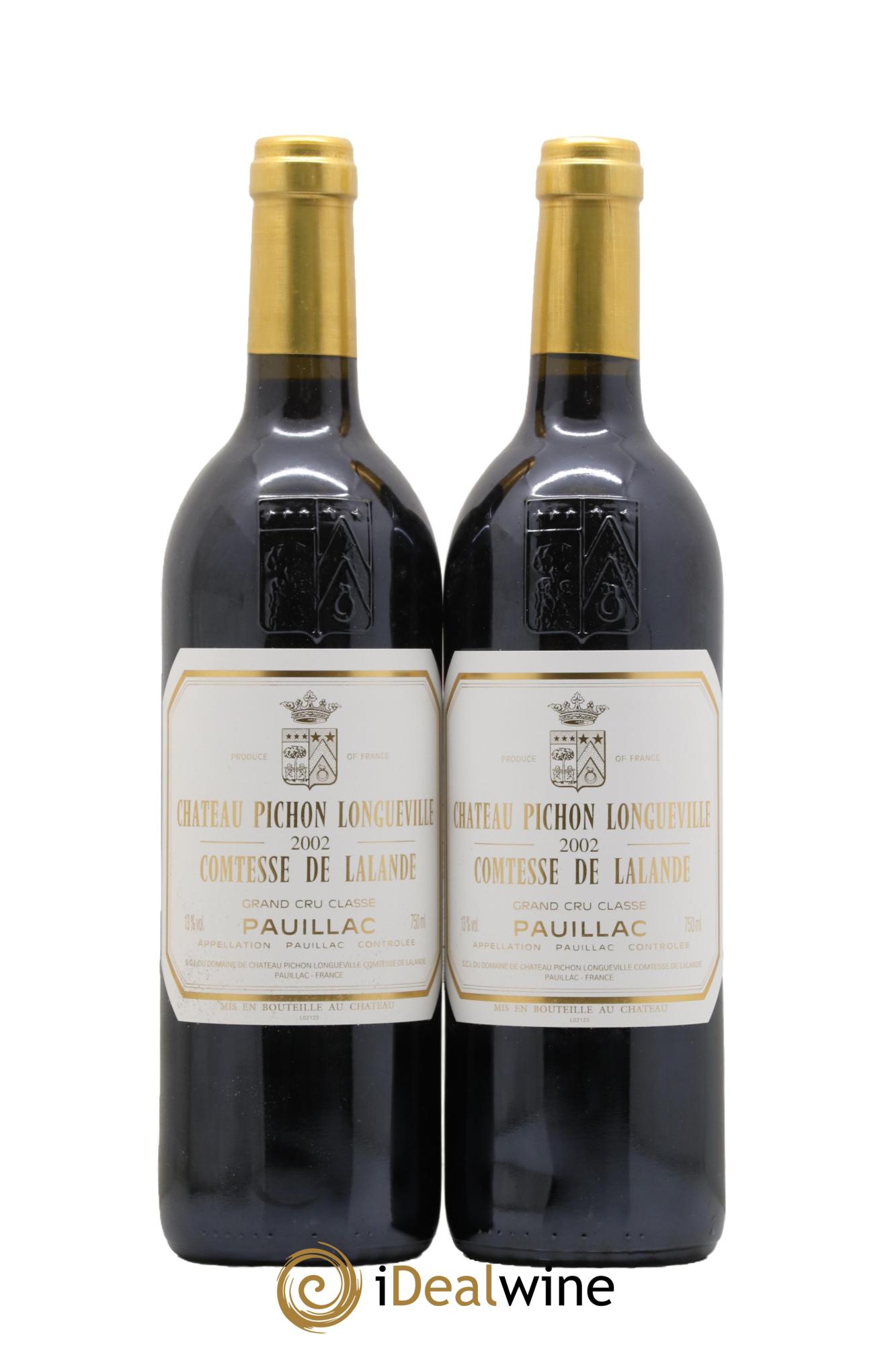 Château Pichon Longueville Comtesse de Lalande 2ème Grand Cru Classé 2002 - Lot de 2 bouteilles - 0