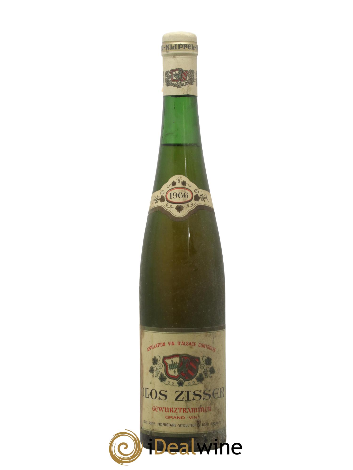 Alsace Clos Zisser Gewurztraminer Domaine Louis Klipfel 1966 - Posten von 1 Flasche - 0