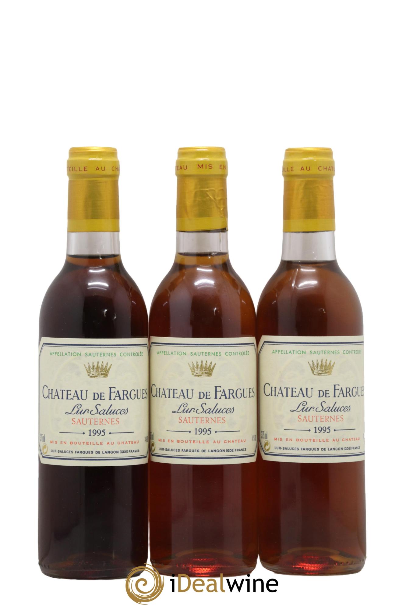 Château de Fargues 1995 - Lot of 3 half-bottles - 0