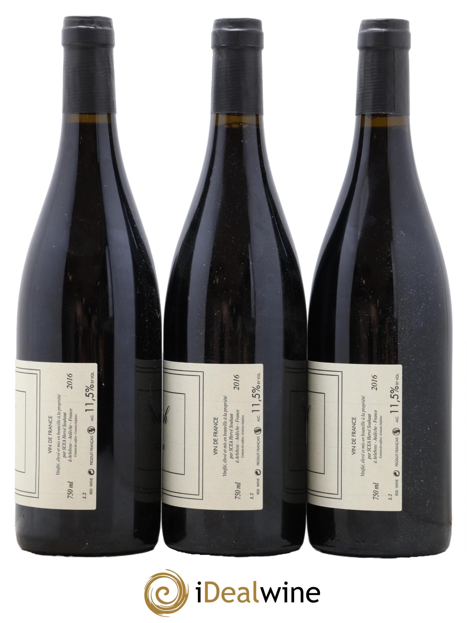 Vin de France Syrah Herve Souhaut 2016 - Lotto di 3 bottiglie - 1