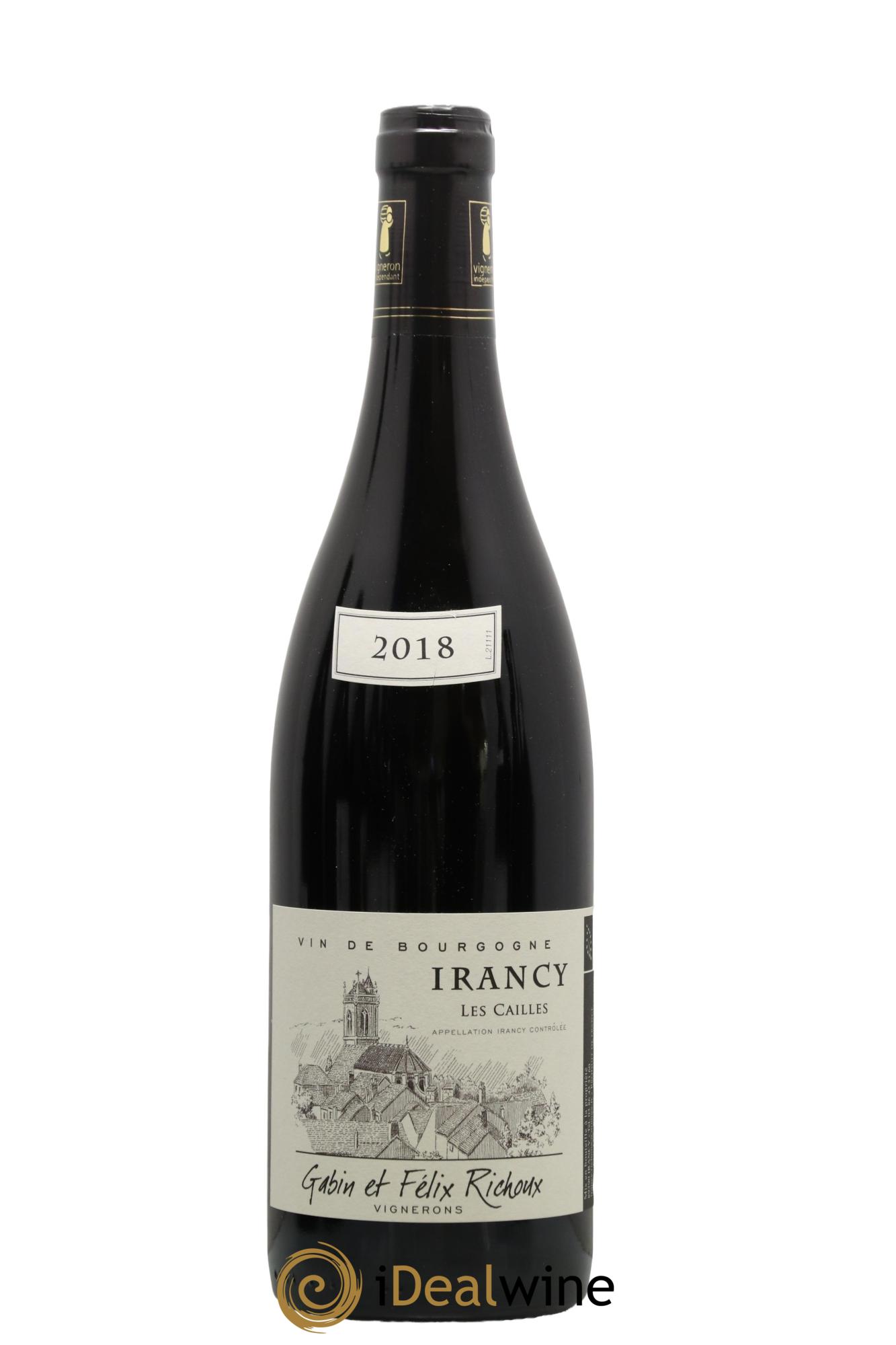 Irancy Les Cailles Domaine Gabin et Felix Richoux 2018 - Posten von 1 Flasche - 0