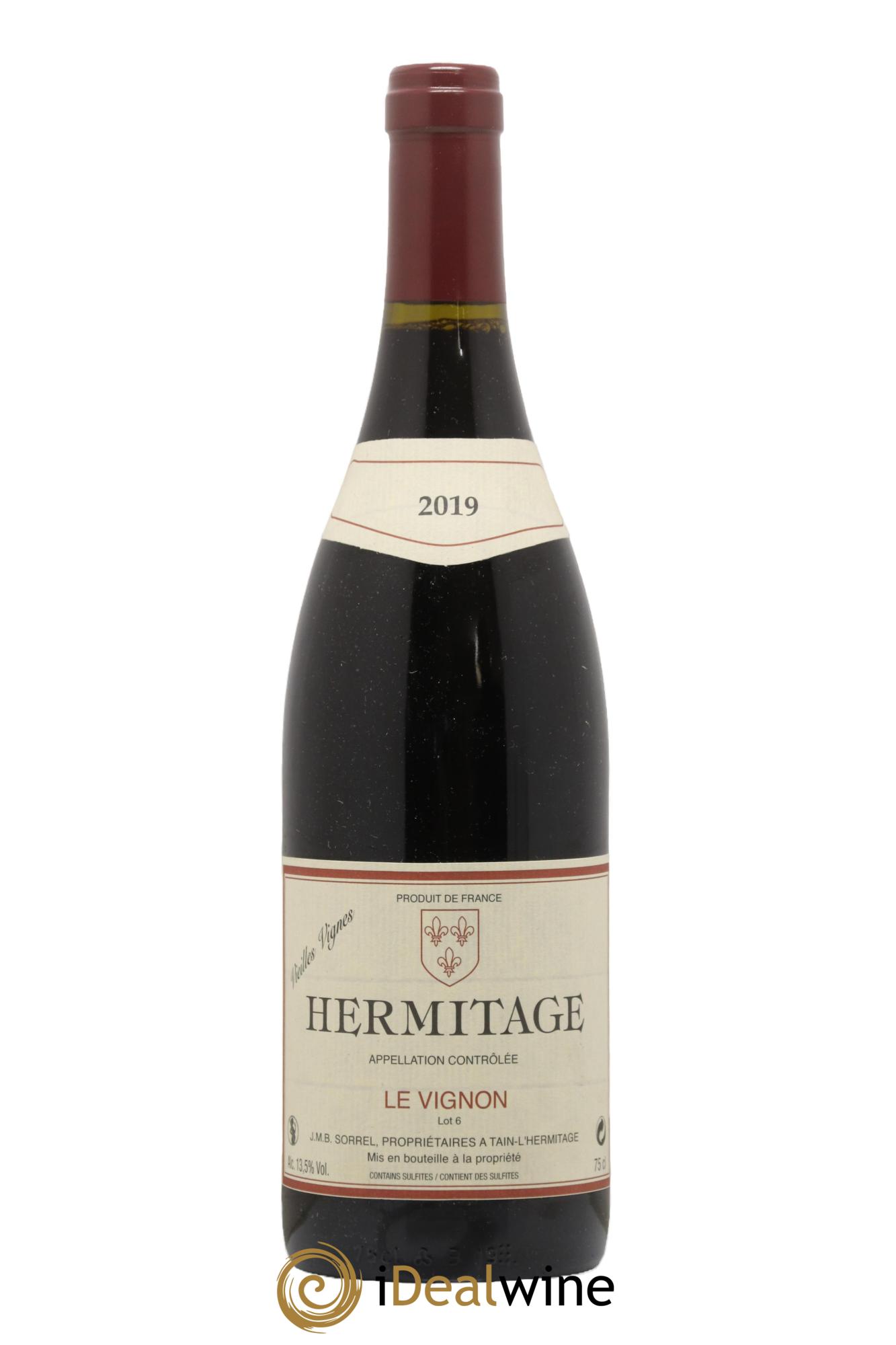 Hermitage Le vignon JMB Sorrel Vieilles Vignes 2019 - Lot de 1 bouteille - 0