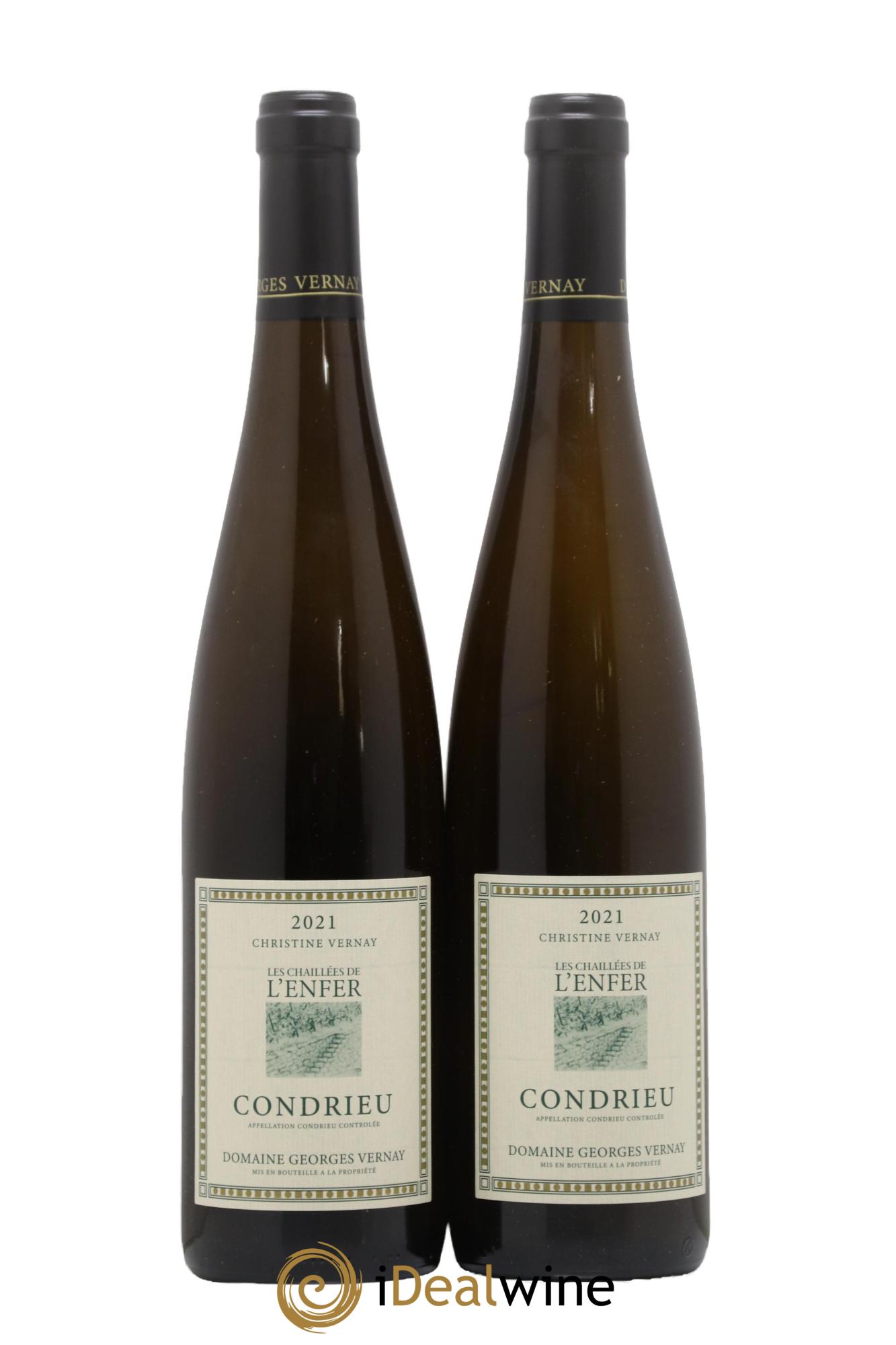 Condrieu Les Chaillées de l'Enfer Georges Vernay 2021 - Lot of 2 bottles - 0