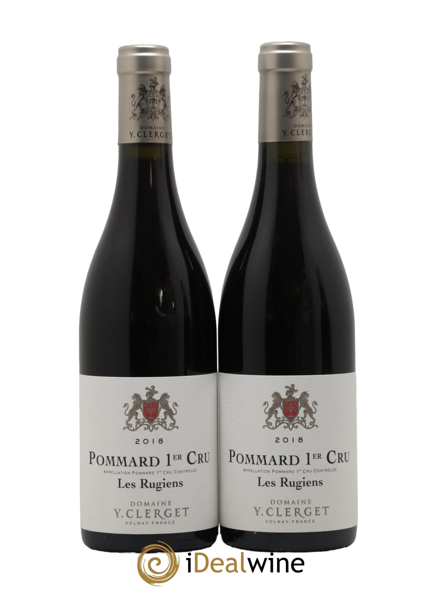 Pommard 1er Cru Rugiens Domaine Yvon Clerget 2018 - Lot de 2 bouteilles - 0