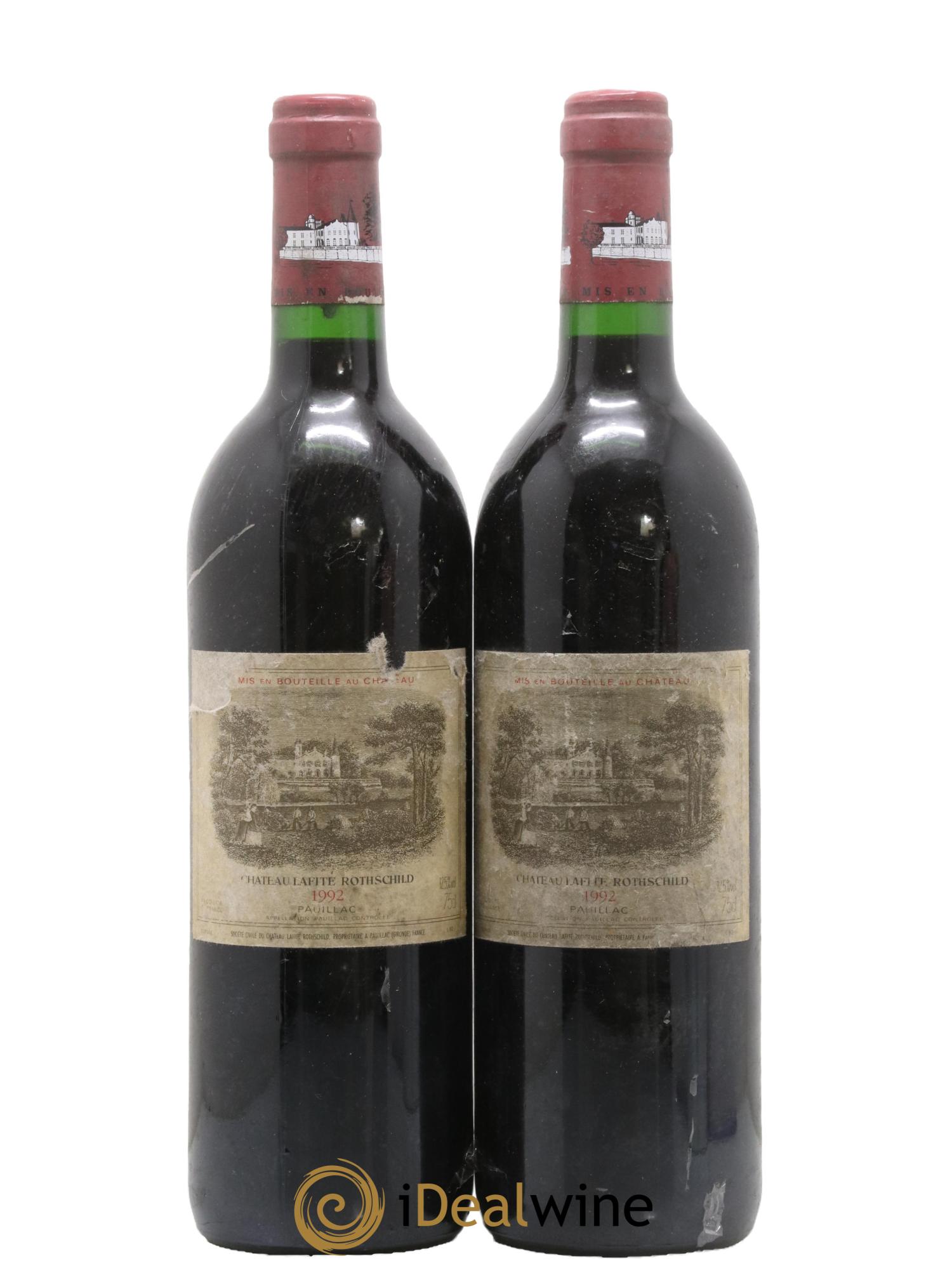 Château Lafite Rothschild 1er Grand Cru Classé 1992 - Lot de 2 bouteilles - 0