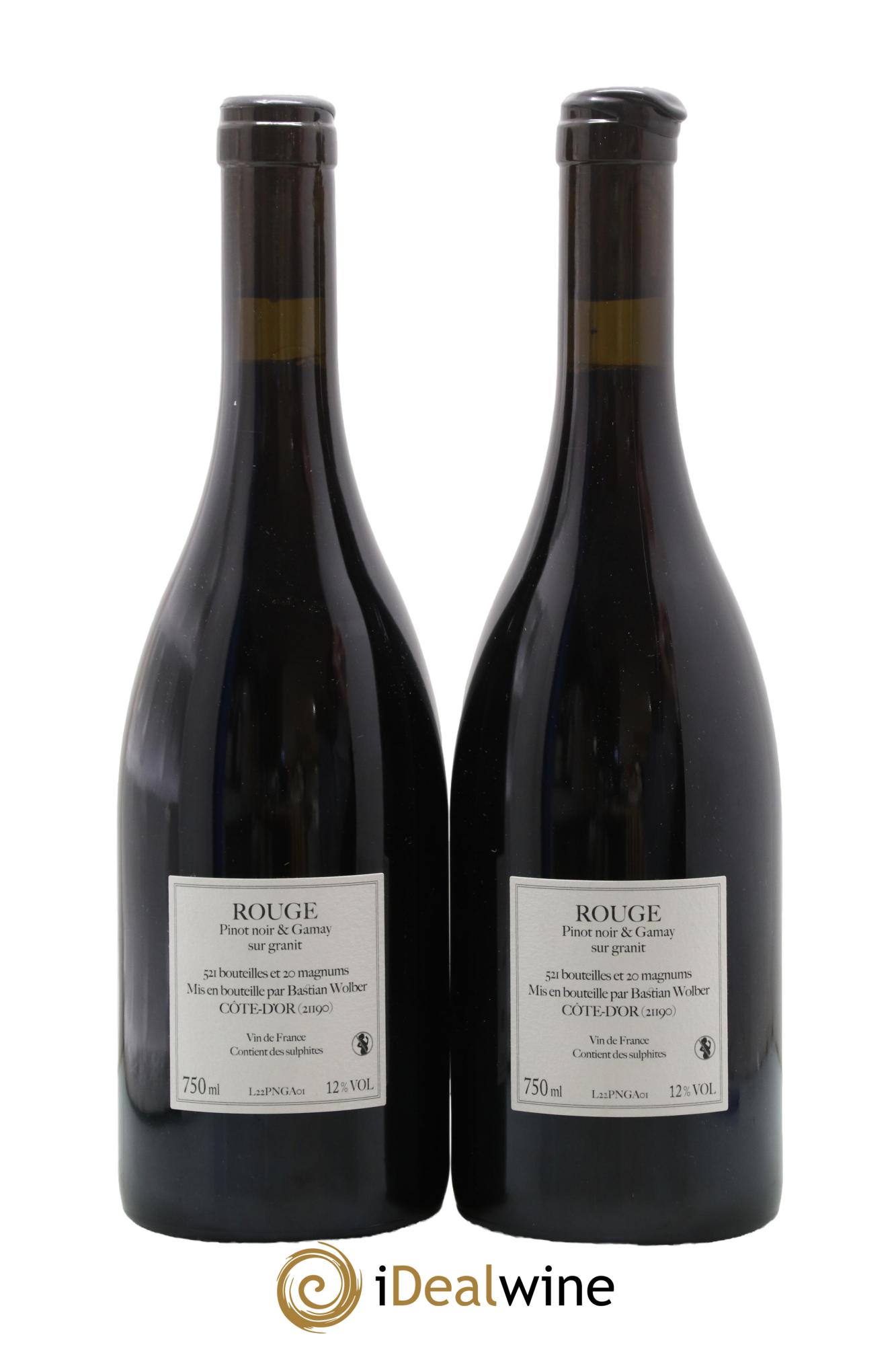 Vin de France Pinot Noir & Gamay sur granit Bastian Wolber 2022 - Lot of 2 bottles - 1