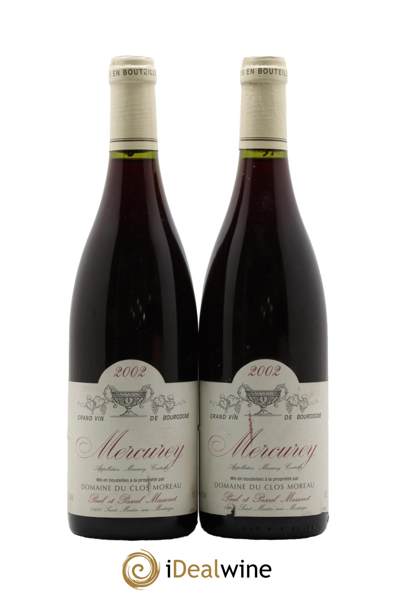 Mercurey Domaine Massenot Clos Moreau 2002 - Lot de 2 bouteilles - 0