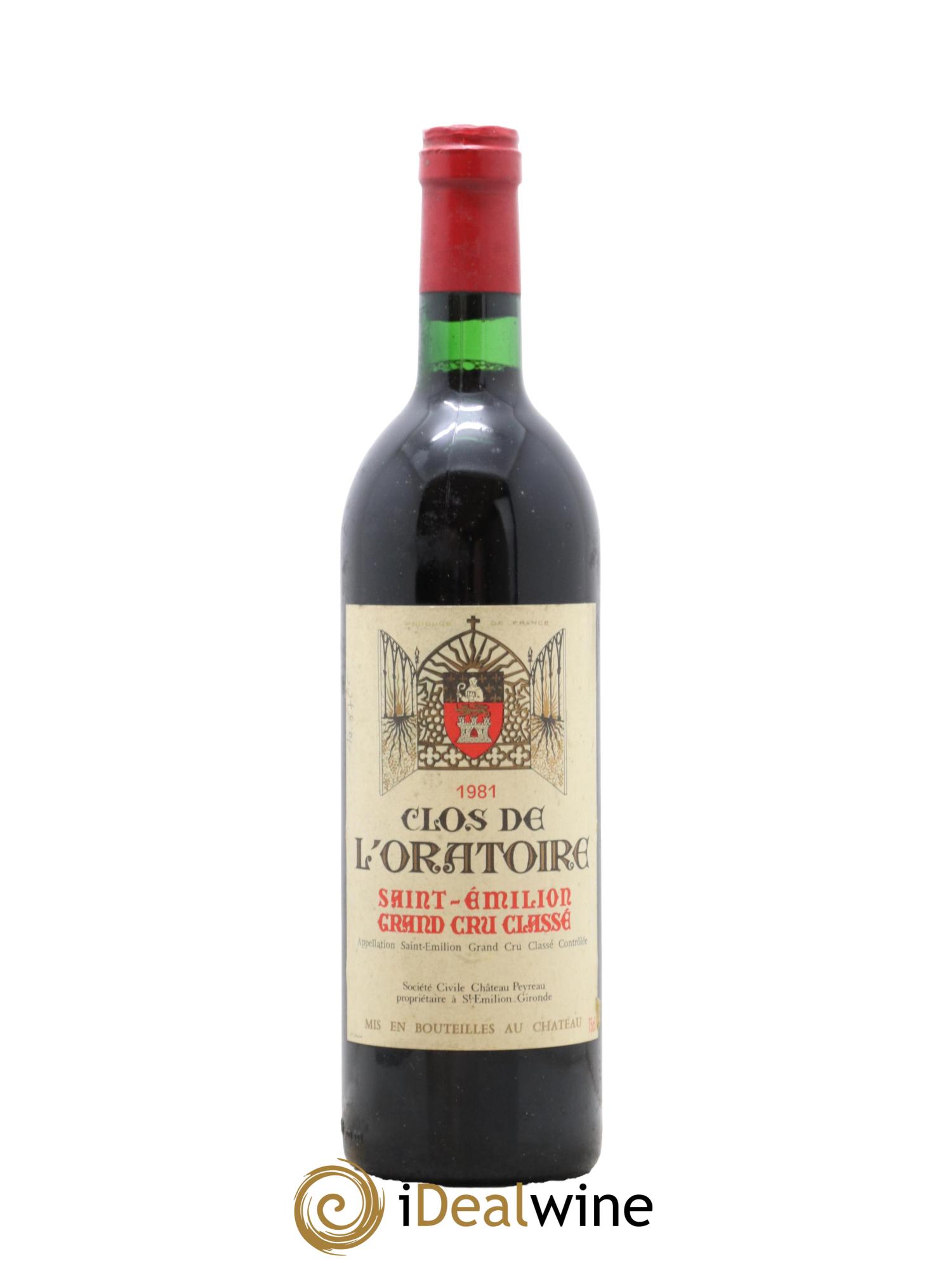 Clos de l'Oratoire Grand Cru Classé 1981 - Lotto di 1 bottiglia - 0