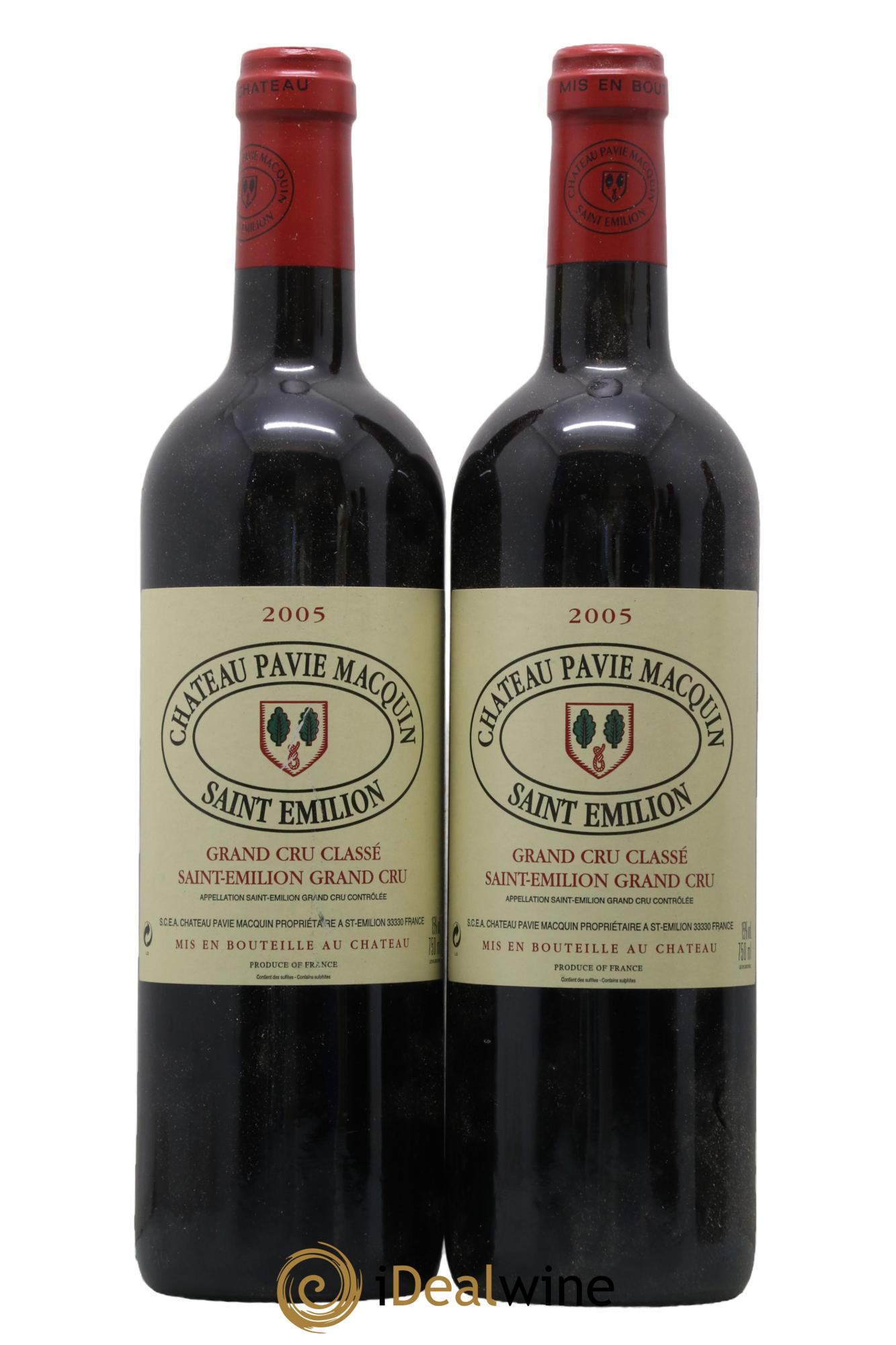 Château Pavie Macquin 1er Grand Cru Classé B 2005 - Lotto di 2 bottiglie - 0