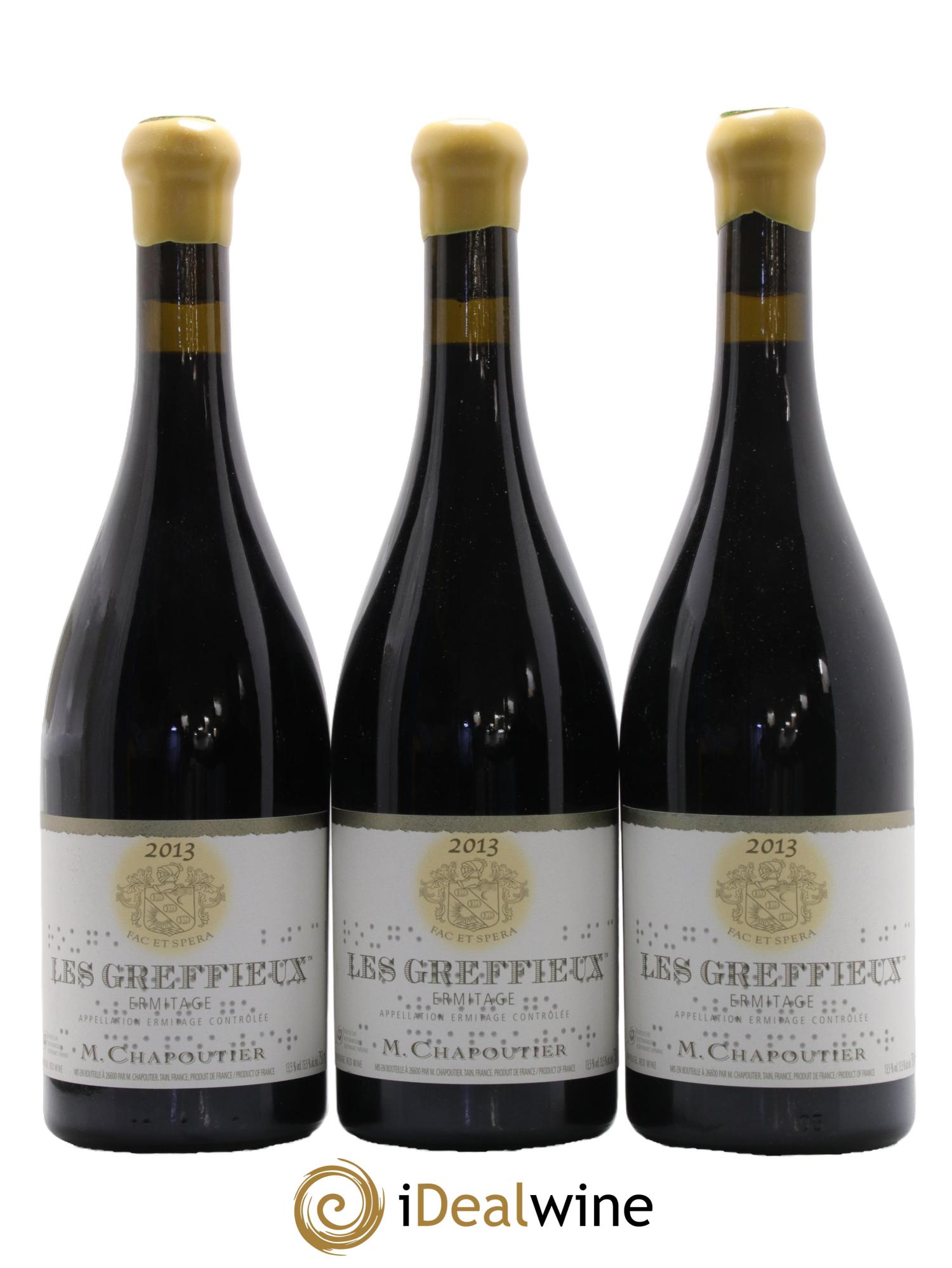 Hermitage Ermitage Les Greffieux Chapoutier 2013 - Lotto di 3 bottiglie - 0