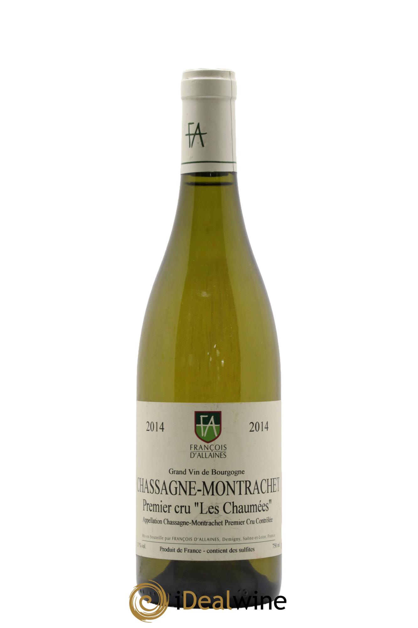 Chassagne-Montrachet 1er Cru Les Chaumées François d'Allaines 2014 - Lotto di 1 bottiglia - 0