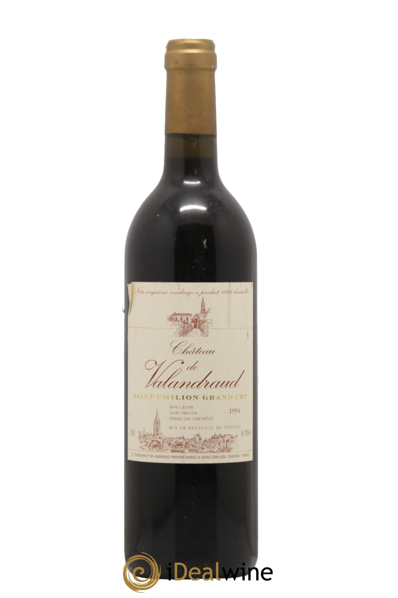 Château de Valandraud 1er Grand Cru Classé B depuis 2012 1994 - Lot de 1 bouteille - 0