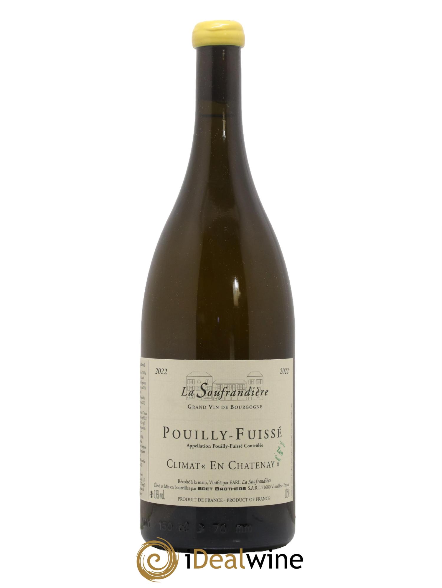 Pouilly-Fuissé En Chatenay Cuvée zen Bret Brothers 2022 - Lotto di 1 magnum - 0