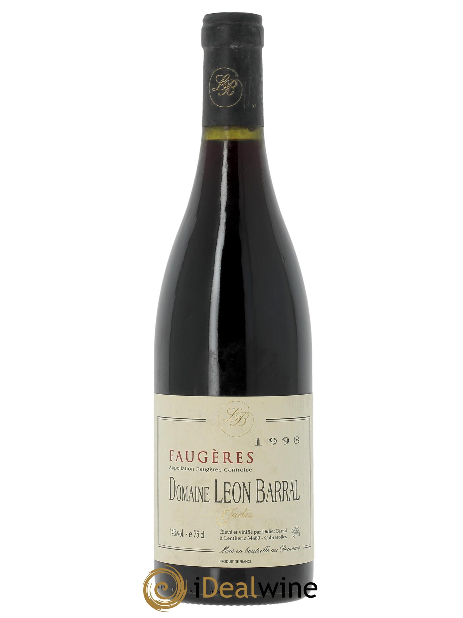 Faugères Jadis Domaine Léon Barral  1998 - Lot of 1 bottle - 0