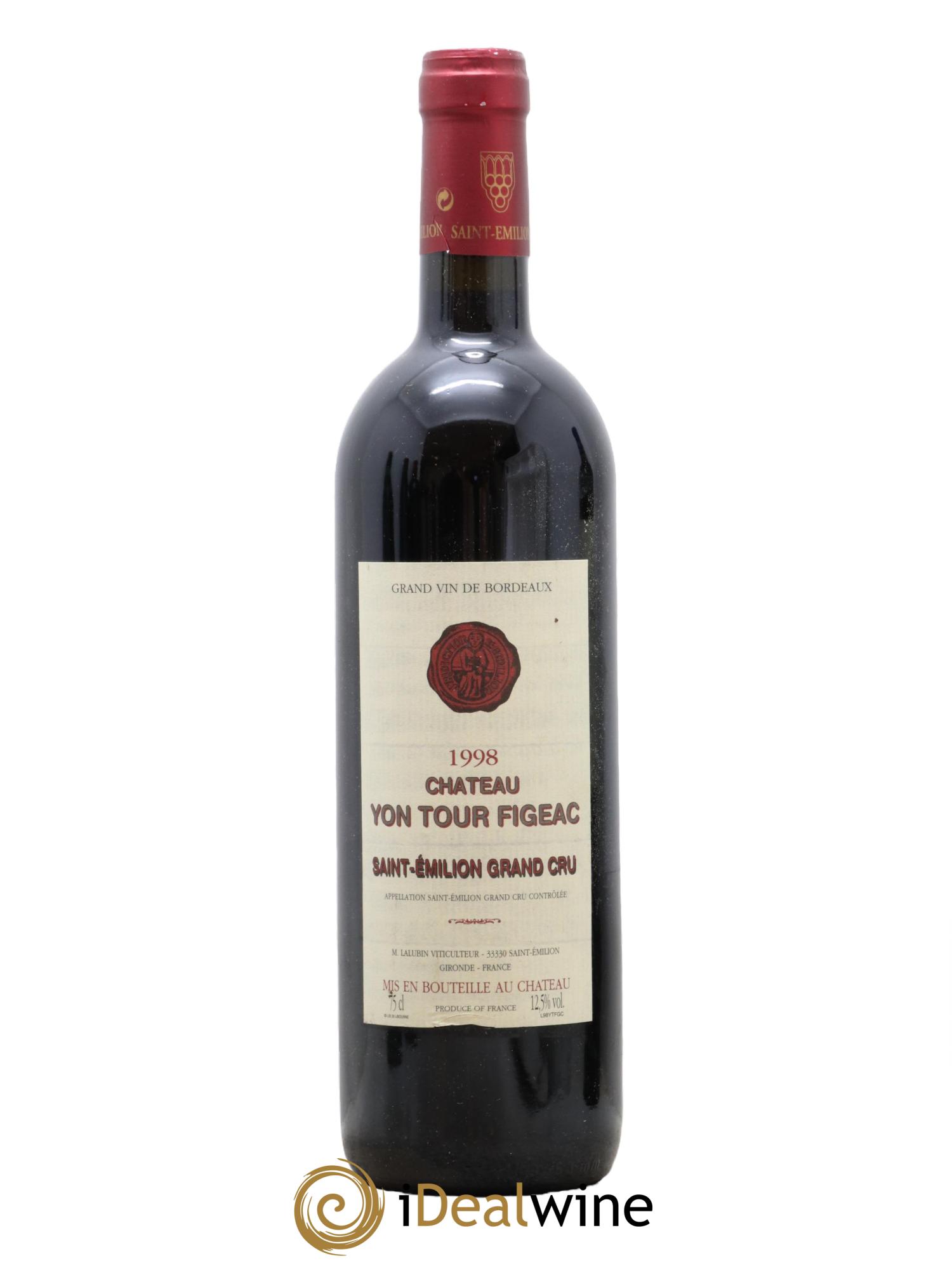 Saint-Émilion Grand Cru Château Yon Tour Figeac 1998 - Lot de 1 bouteille - 0