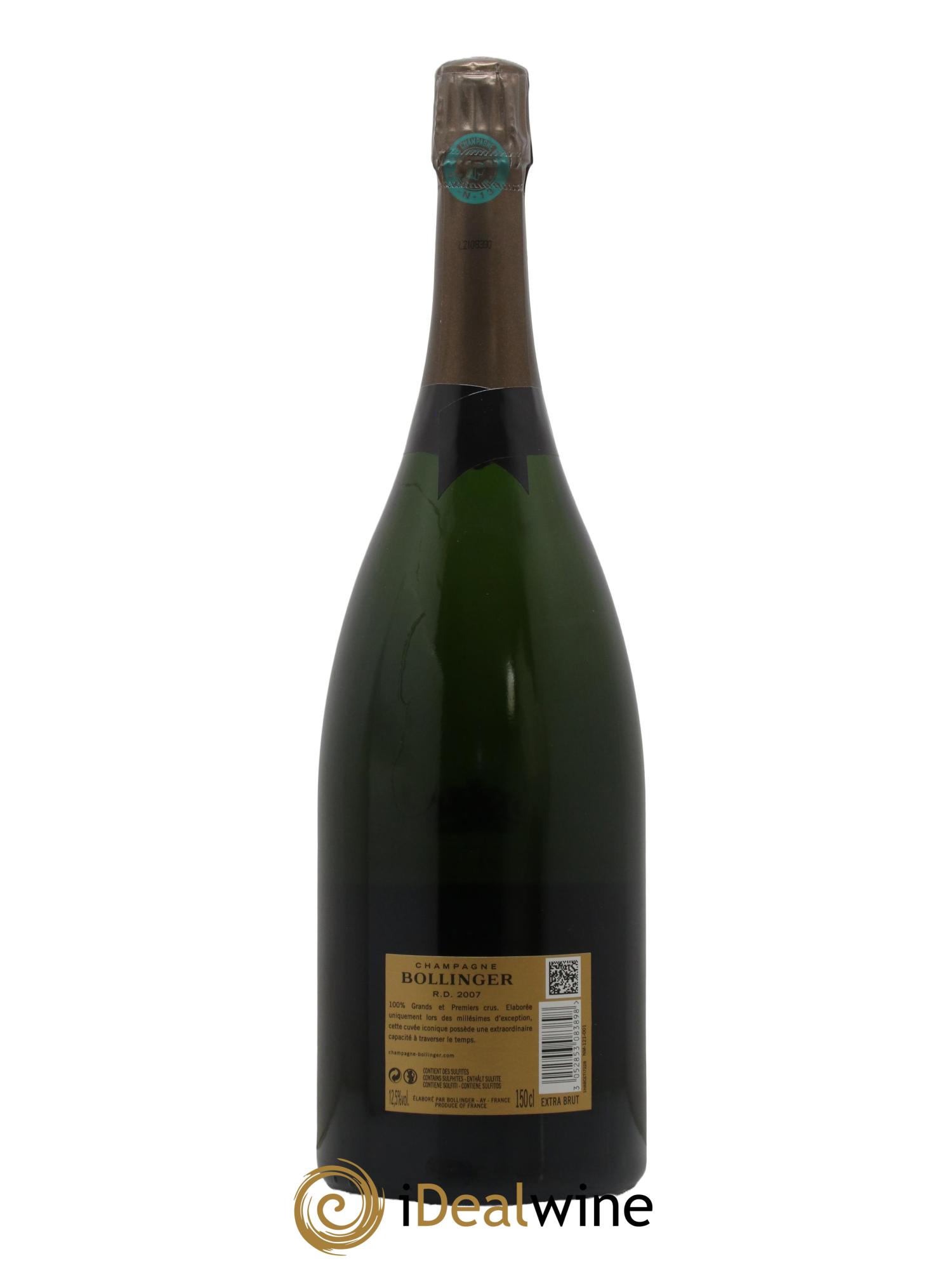 R.D. Extra Brut Bollinger 2007 - Lot of 1 magnum - 1