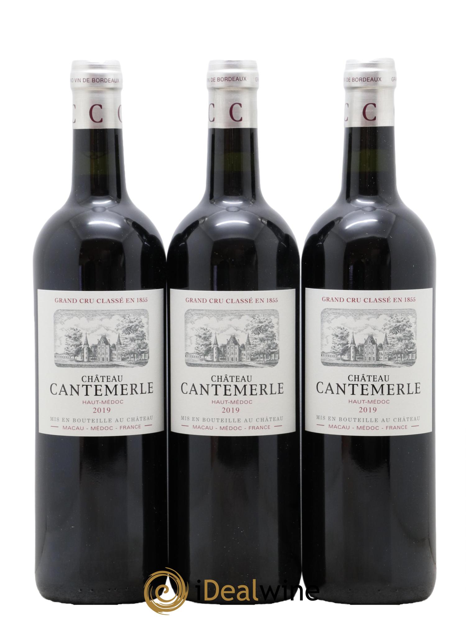 Château Cantemerle 5ème Grand Cru Classé  2019 - Lotto di 3 bottiglie - 0