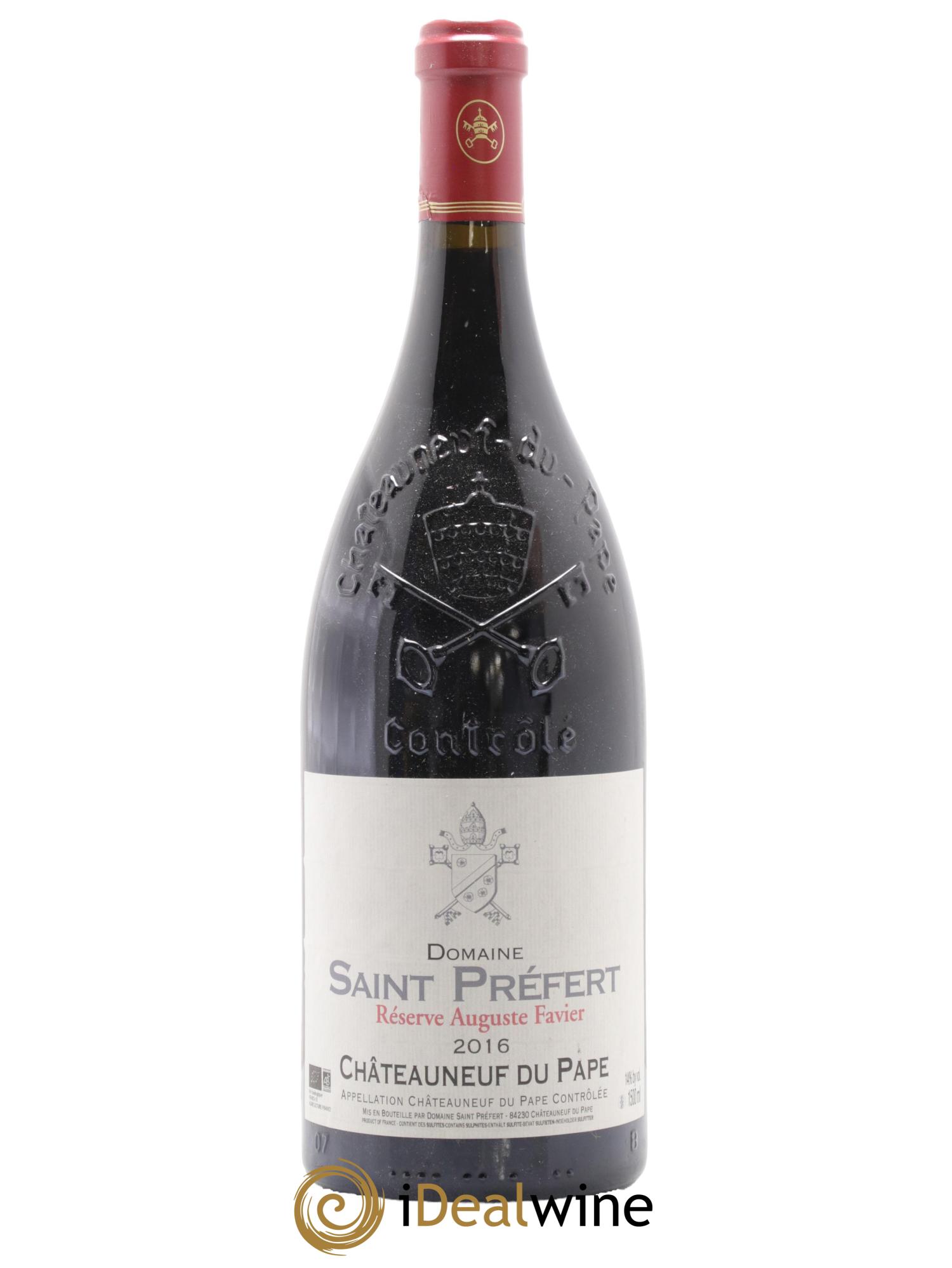 Châteauneuf-du-Pape Réserve Auguste Favier Domaine Saint-Préfert 2016 - Posten von 1 Magnum - 0