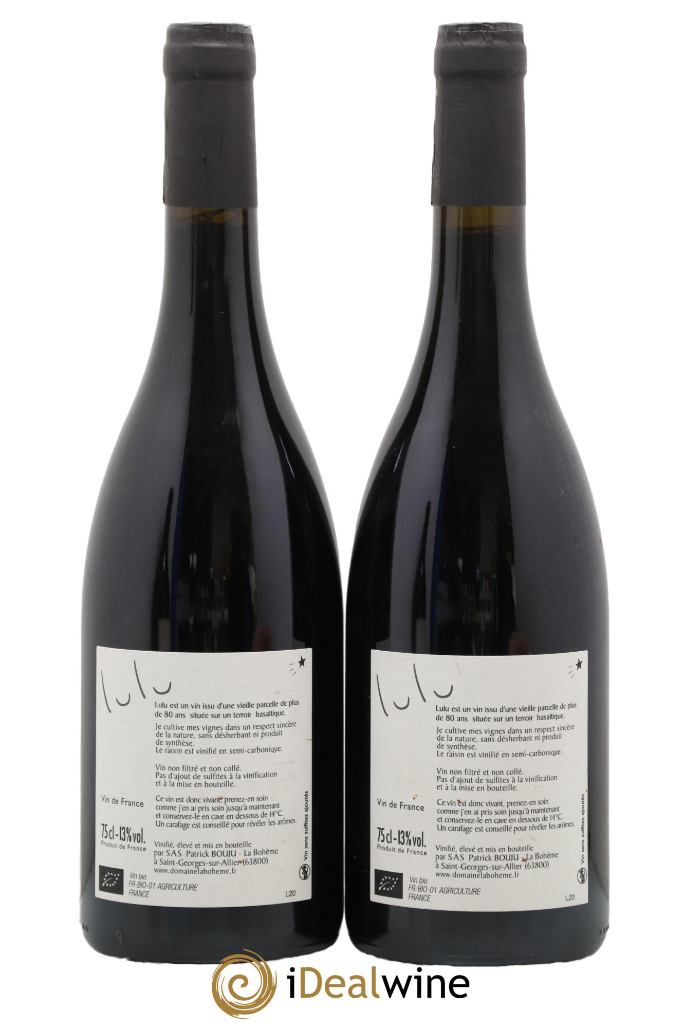 Vin de France Lulu Patrick Bouju - La Bohème  2020 - Lot de 2 bouteilles - 1