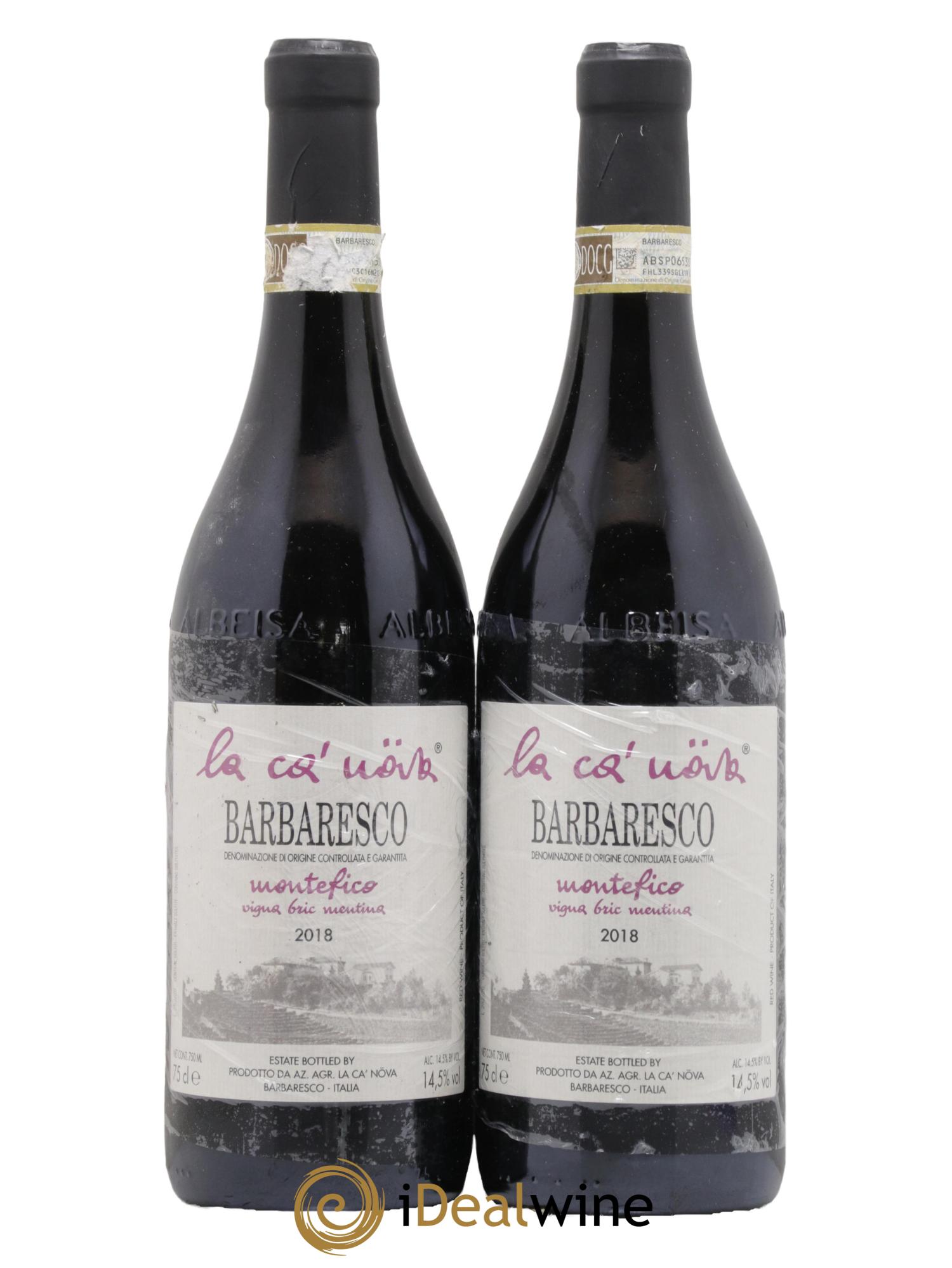 Barbaresco DOCG Montefico Vigna Bric Mentina La Ca Nova 2018 - Lot of 2 bottles - 0