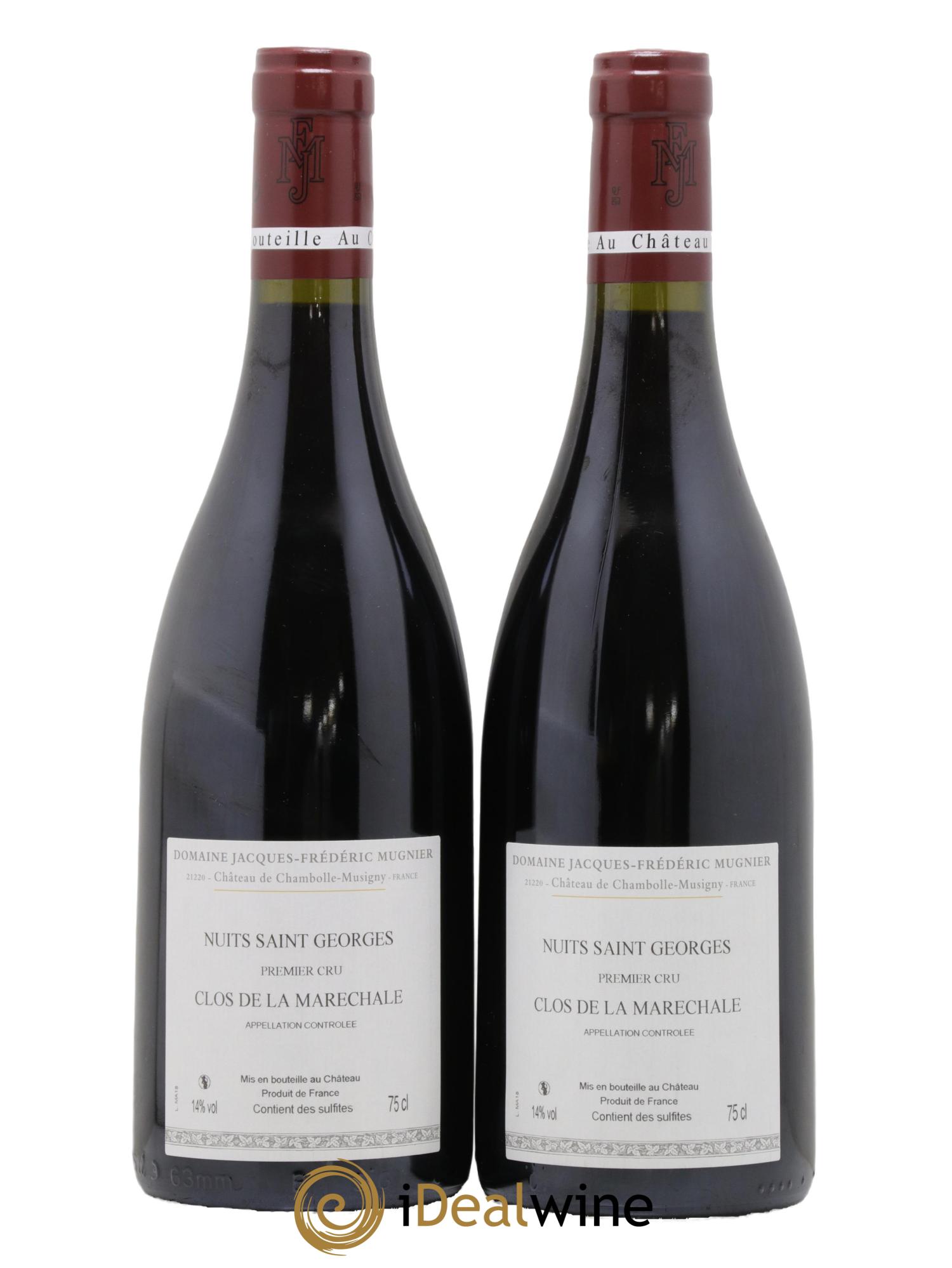 Nuits Saint-Georges 1er Cru Clos de La Maréchale Jacques-Frédéric Mugnier 2018 - Lotto di 2 bottiglie - 1