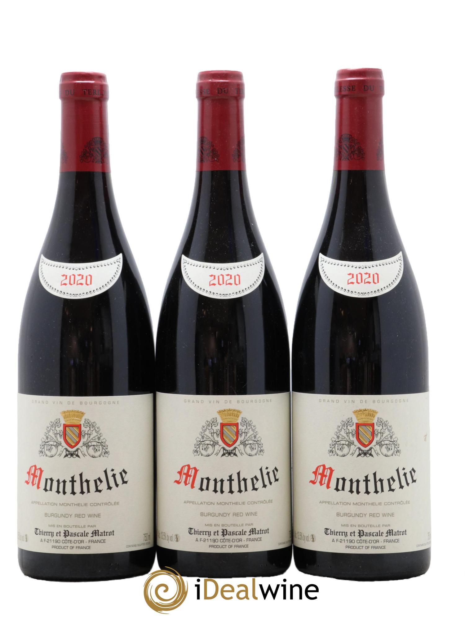 Monthélie Matrot (Domaine) 2020 - Lot de 3 bouteilles - 0