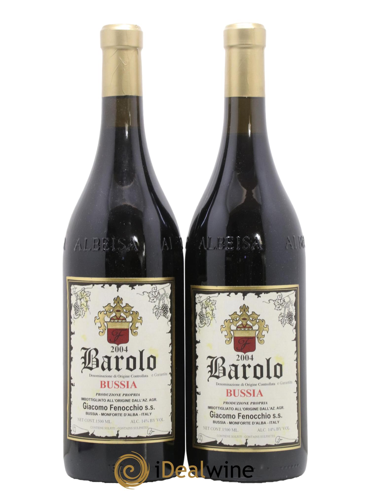 Barolo DOCG Bussia Giacomo Fenocchio 2004 - Lot de 2 magnums - 0