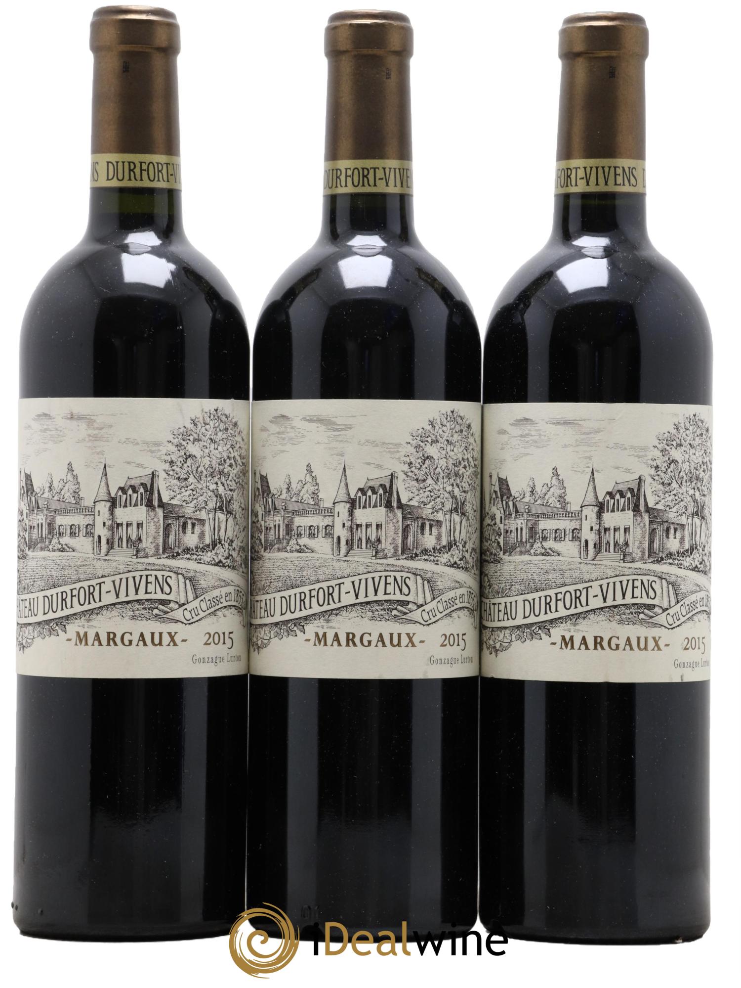 Château Durfort Vivens 2ème Grand Cru Classé  2015 - Lot of 3 bottles - 0