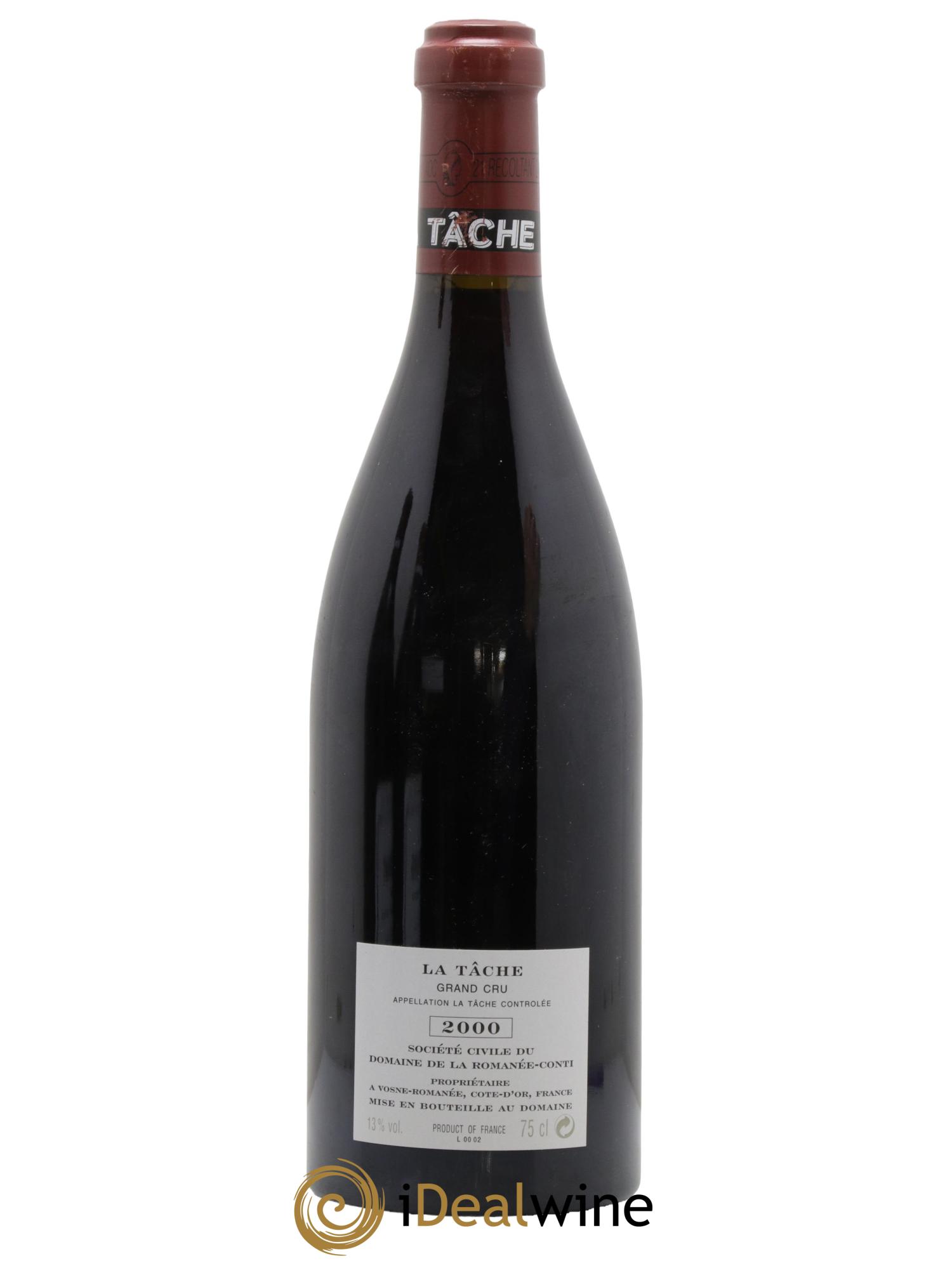 La Tâche Grand Cru Domaine de la Romanée-Conti 2000 - Lot of 1 bottle - 1