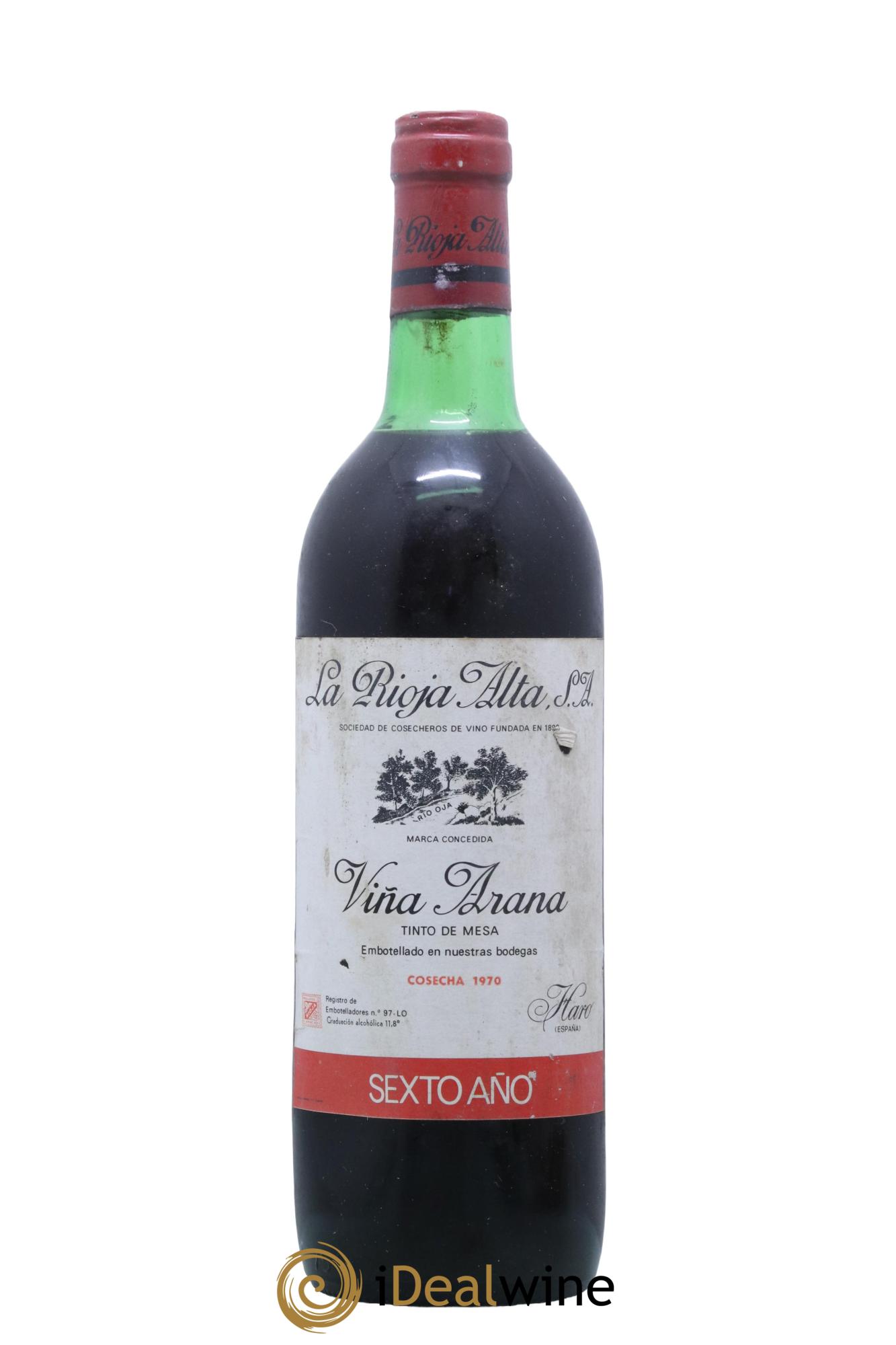 Rioja DOCA Vina Arana Sexto Ano La Rioja Alta 1970 - Lot of 1 bottle - 0