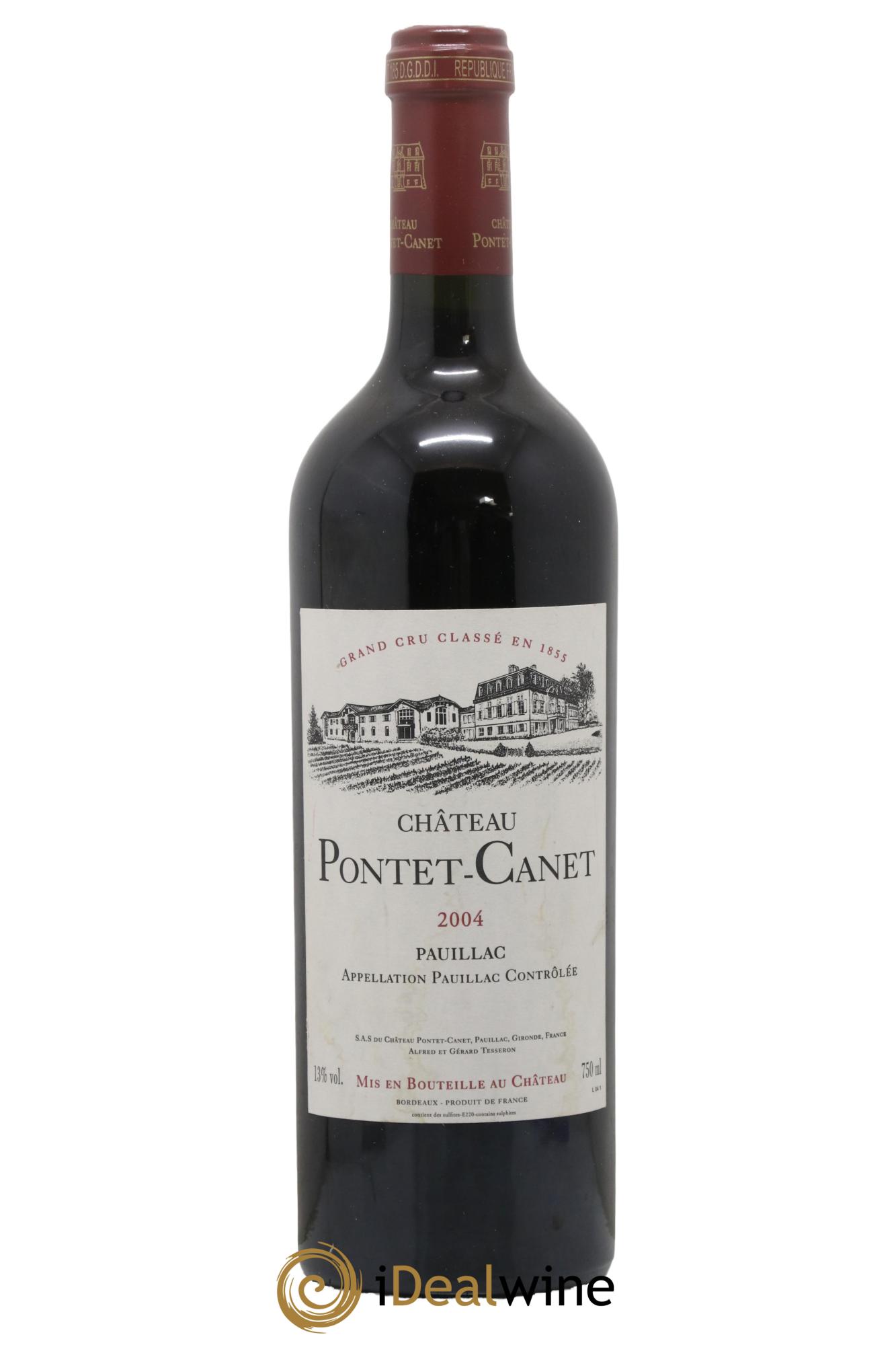 Château Pontet Canet 5ème Grand Cru Classé  2004 - Lot de 1 bouteille - 0