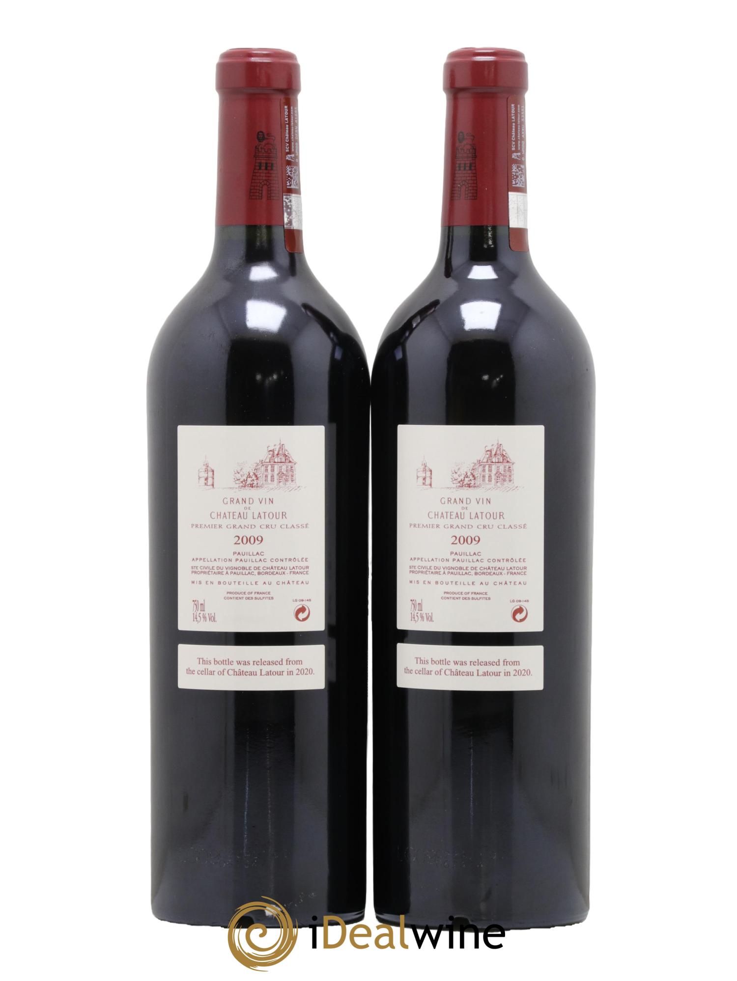 Château Latour 1er Grand Cru Classé 2009 - Lotto di 2 bottiglie - 1